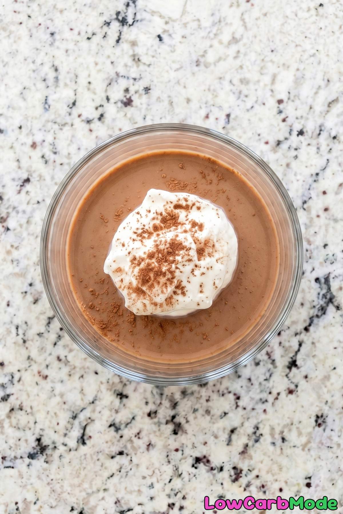 Elegant keto mocha panna cotta cup