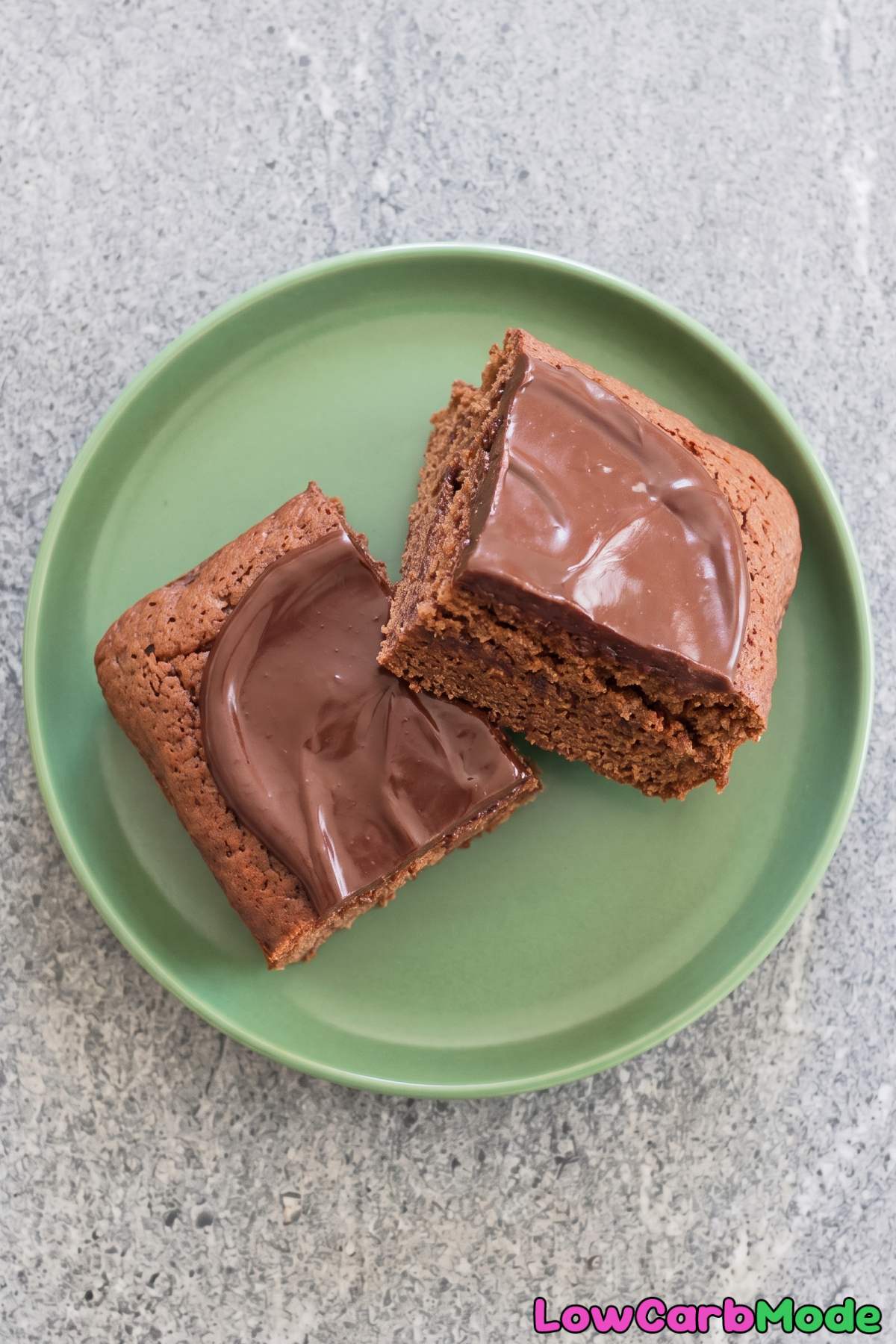Keto mocha yogurt cake slice