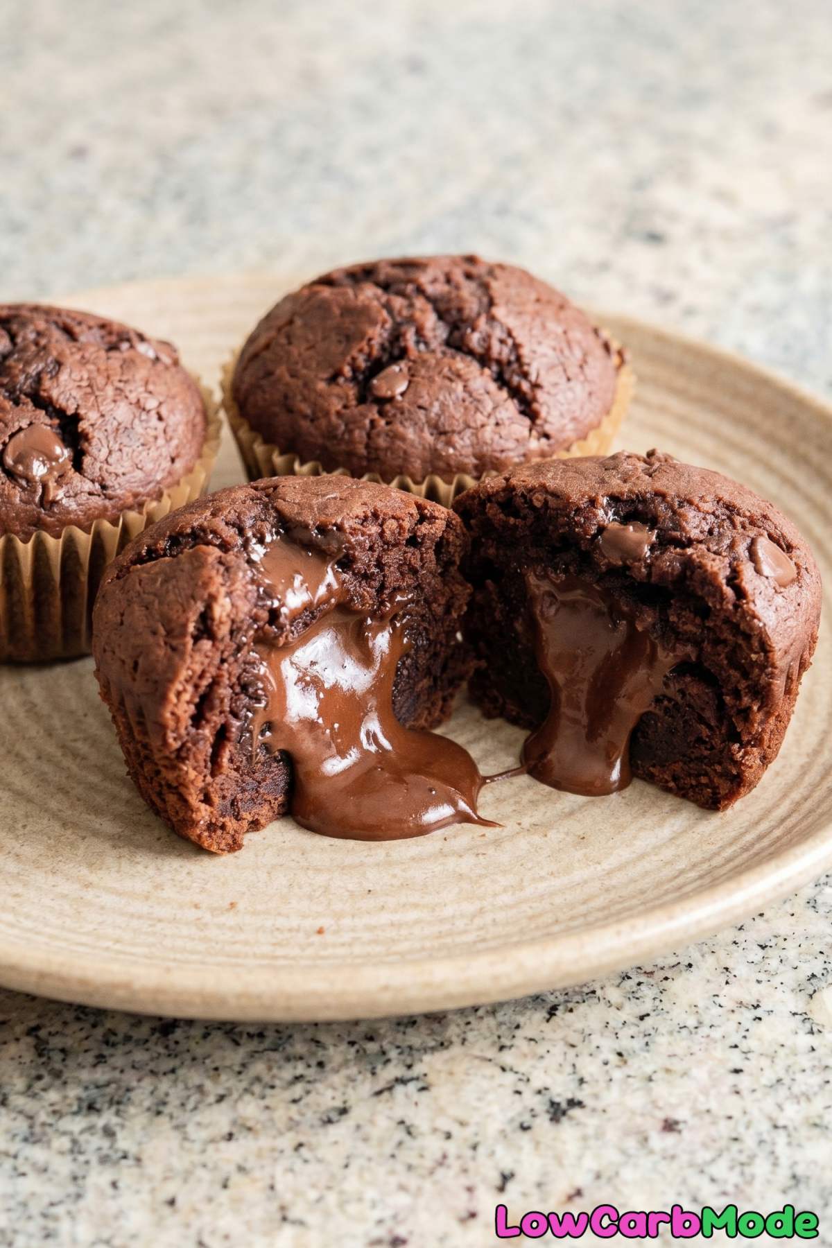Simple keto molten chocolate lava cakes