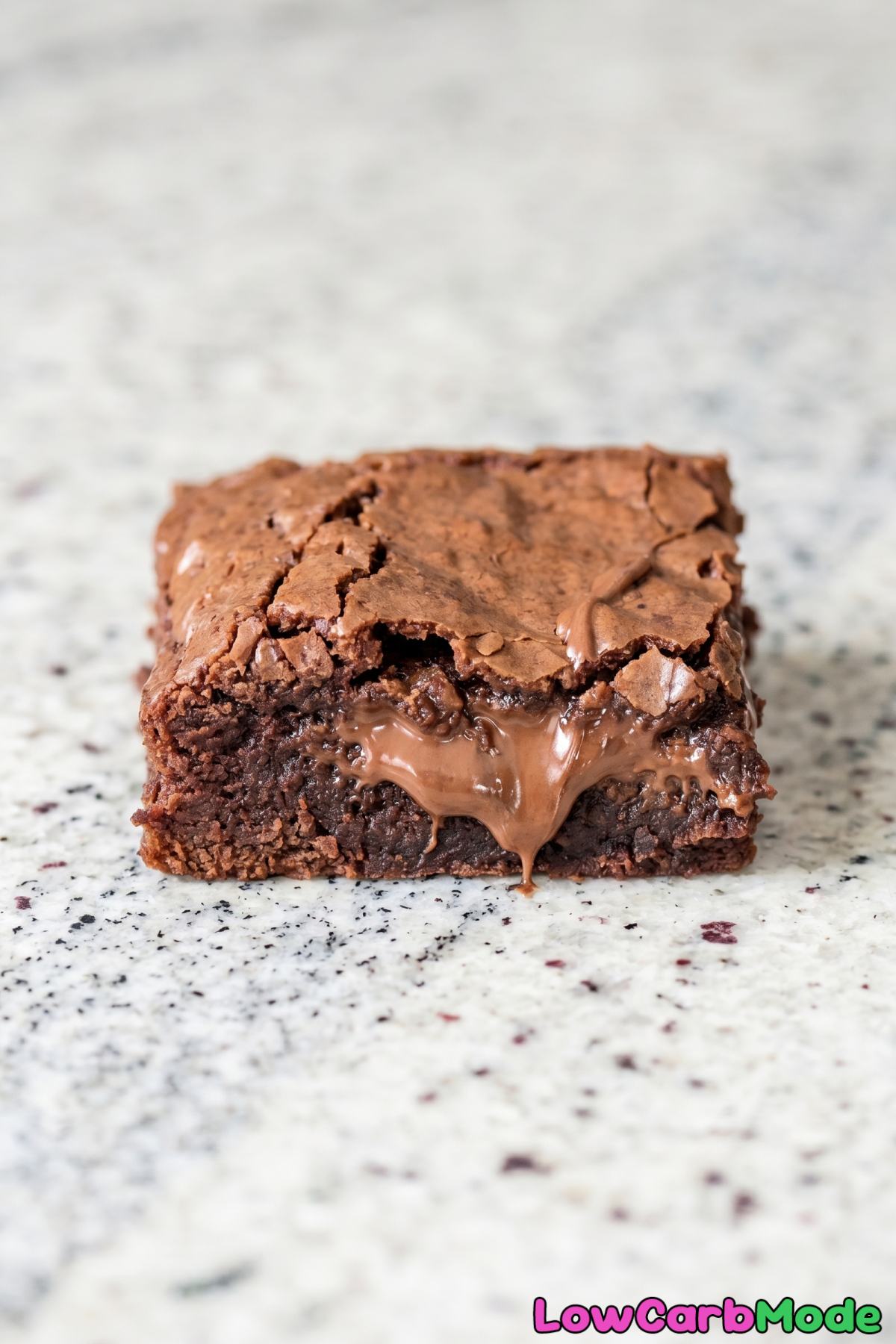 Easy keto brownies stuffed with Nutella