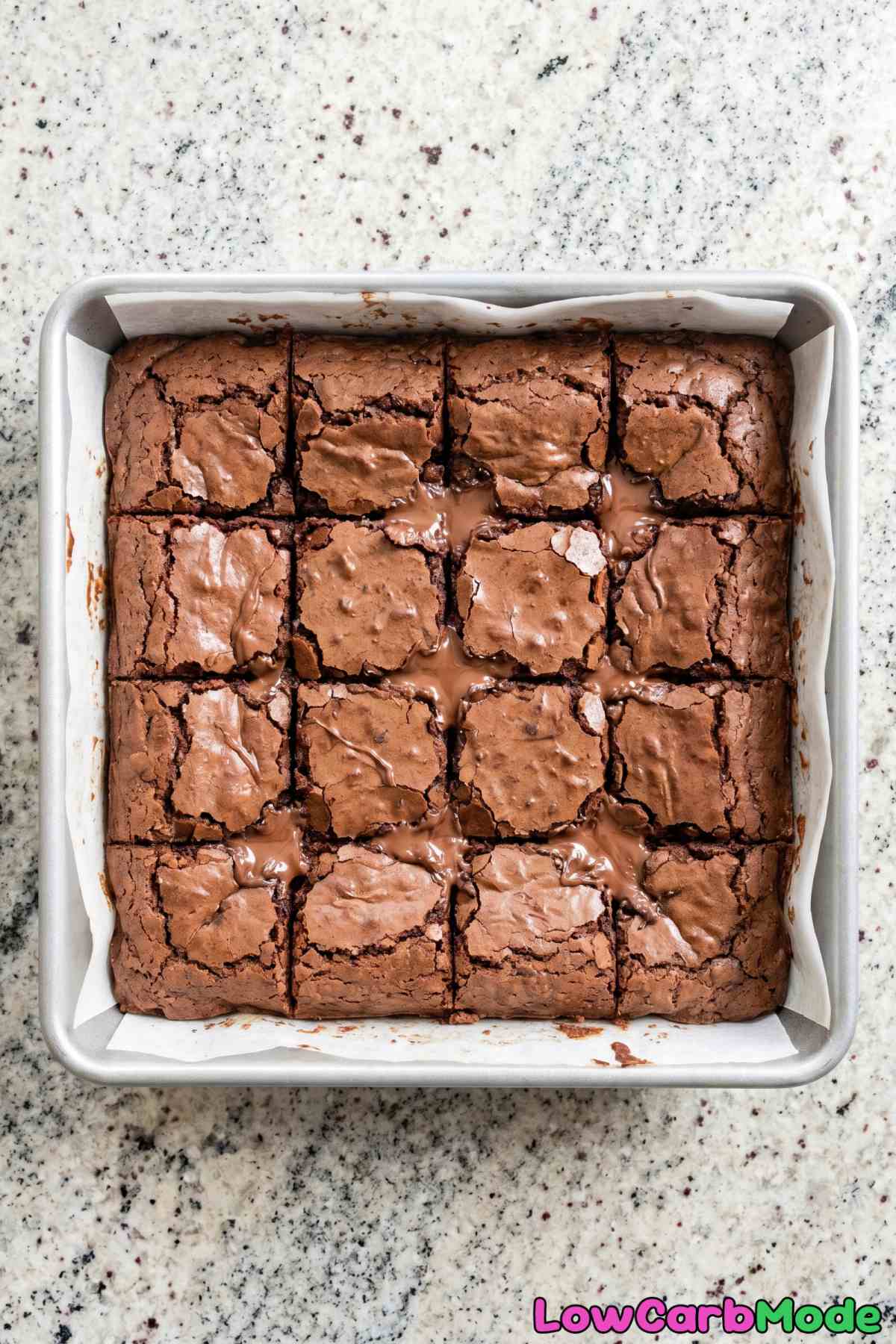 Decadent keto brownies with Nutella center