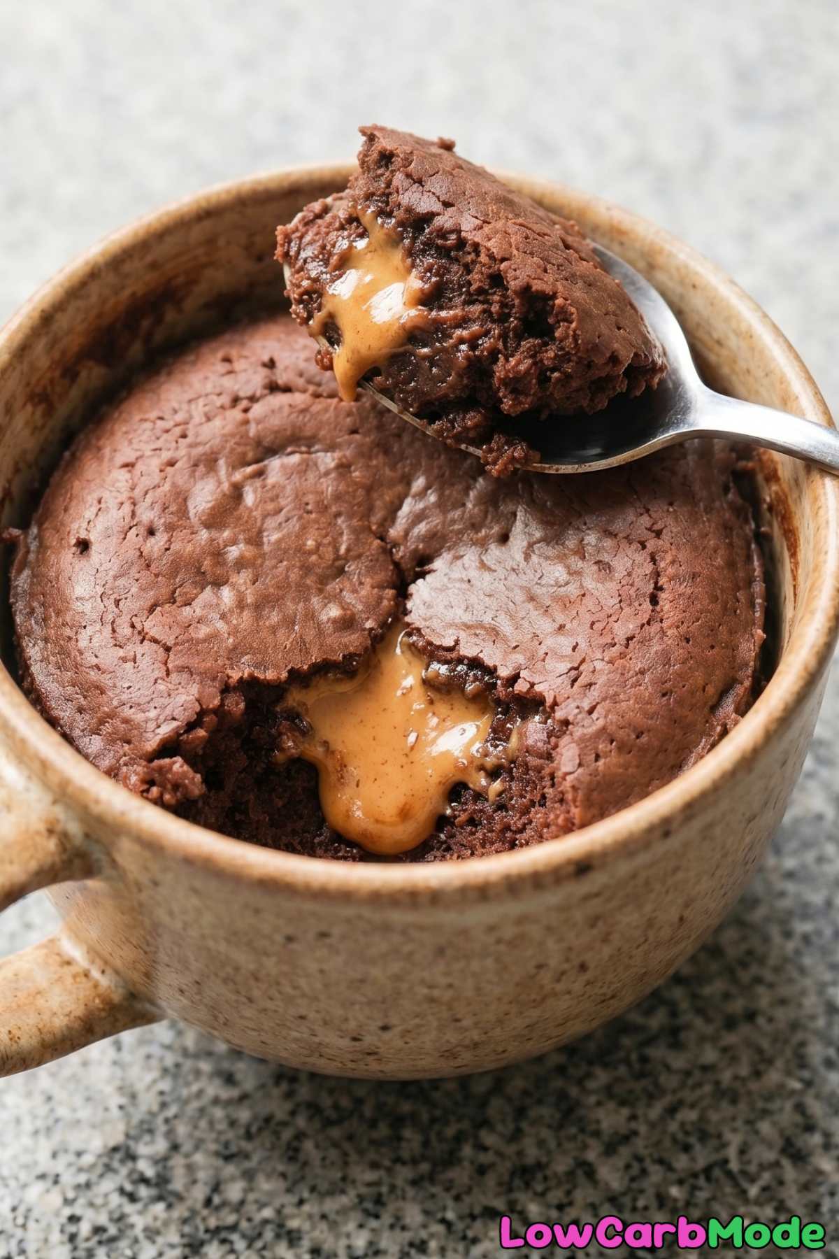 Irresistible keto molten peanut butter cake