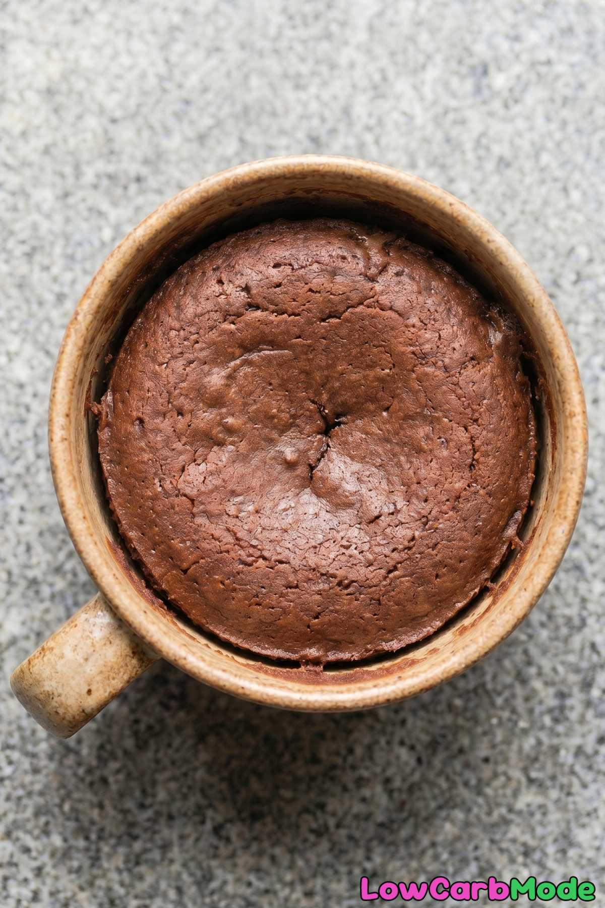 Indulgent keto molten peanut butter mug cake