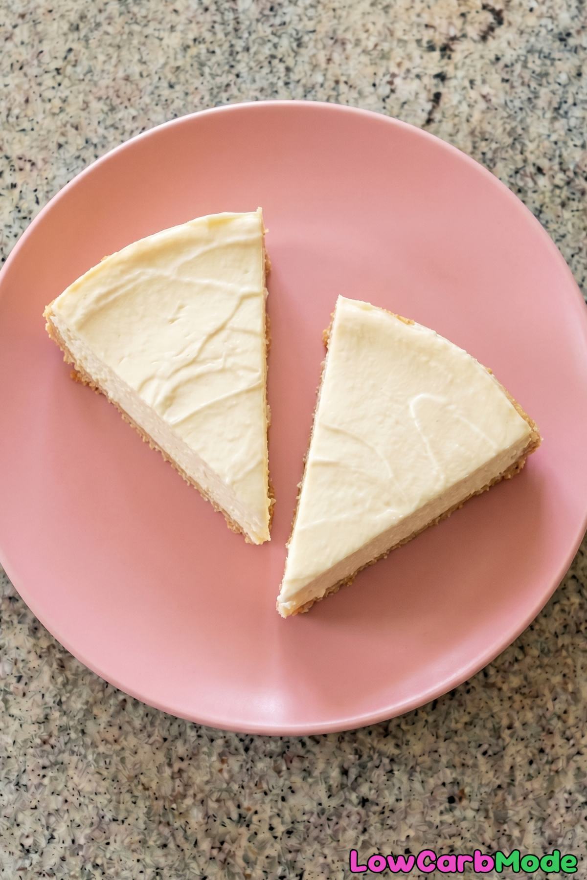 Indulgent keto no-bake cheesecake wedge