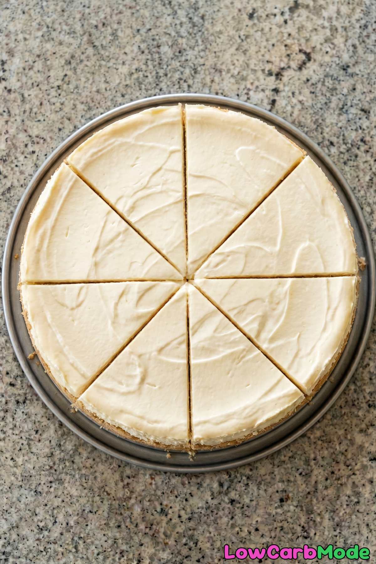 Easy keto no-bake cheesecake ready to eat