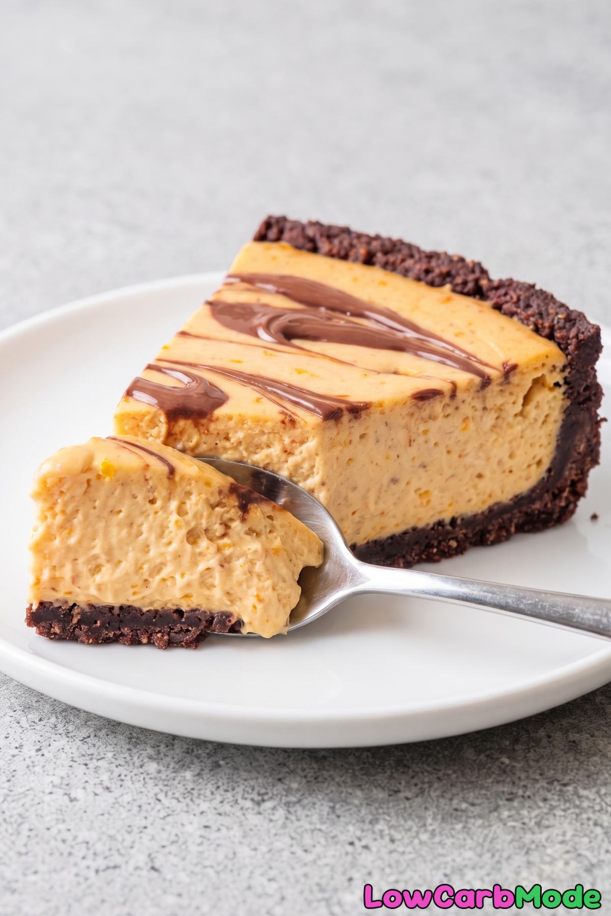 No-bake keto chocolate orange cheesecake