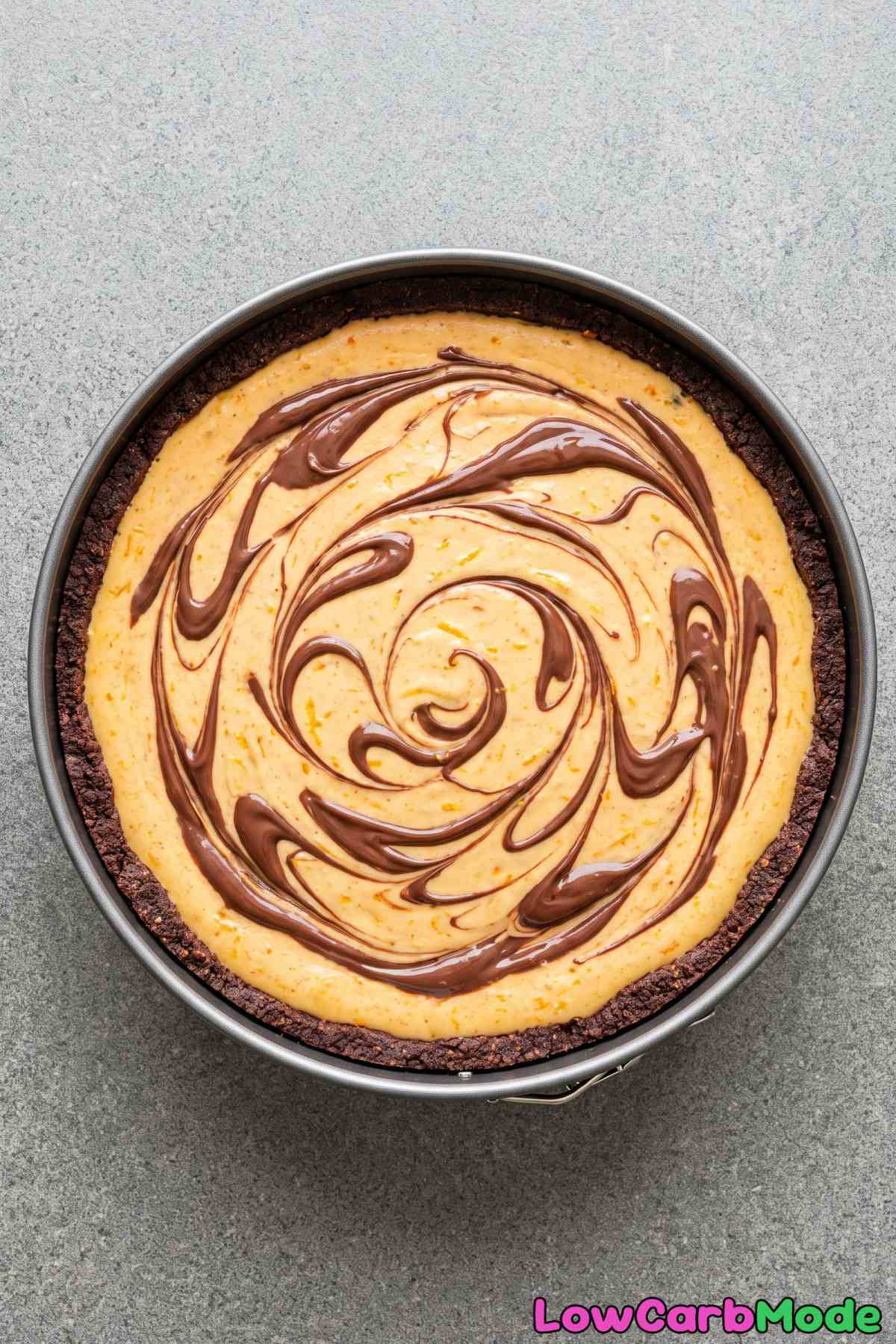 Smooth chocolate orange silk cheesecake