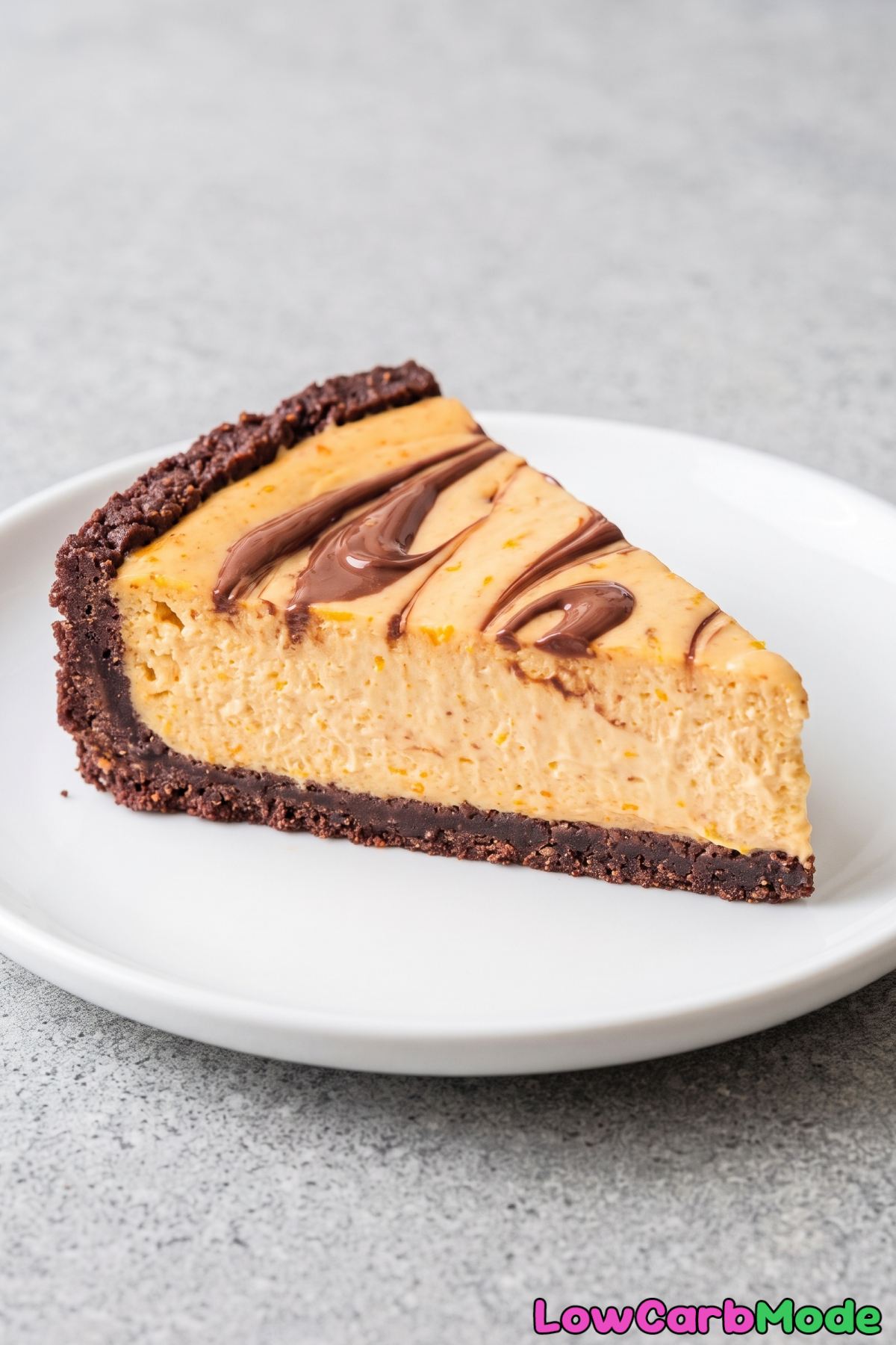 Zesty chocolate orange keto cheesecake