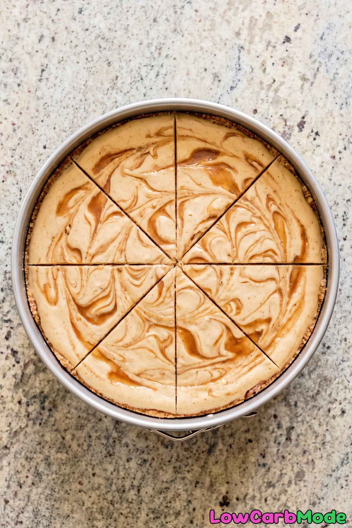 Rich cinnamon dolce cheesecake slice