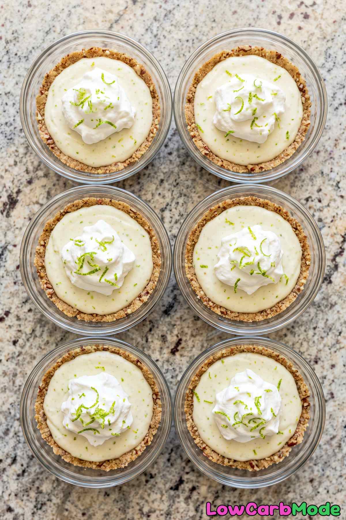 Sweet keto lime cheesecake cups