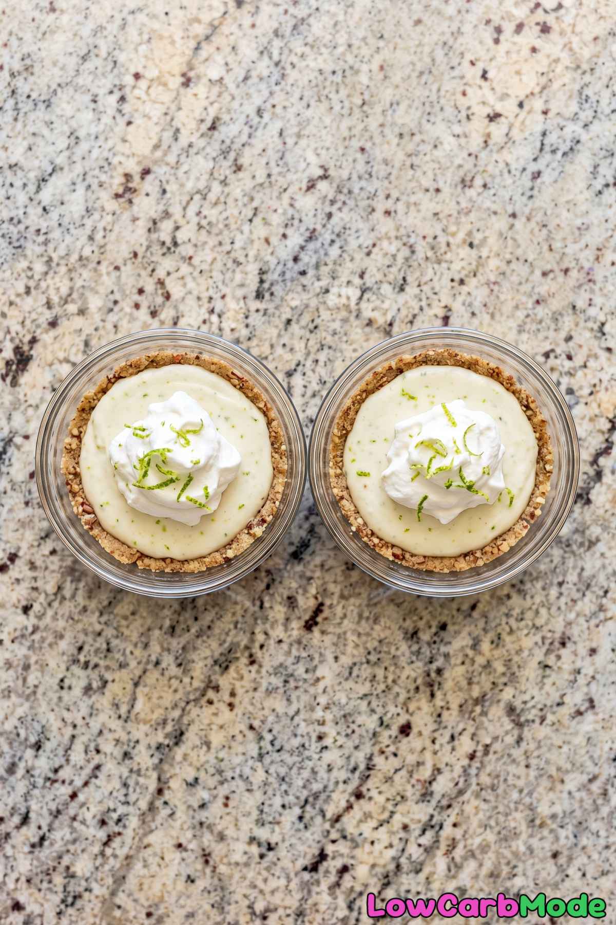Fresh lime cheesecake cups keto