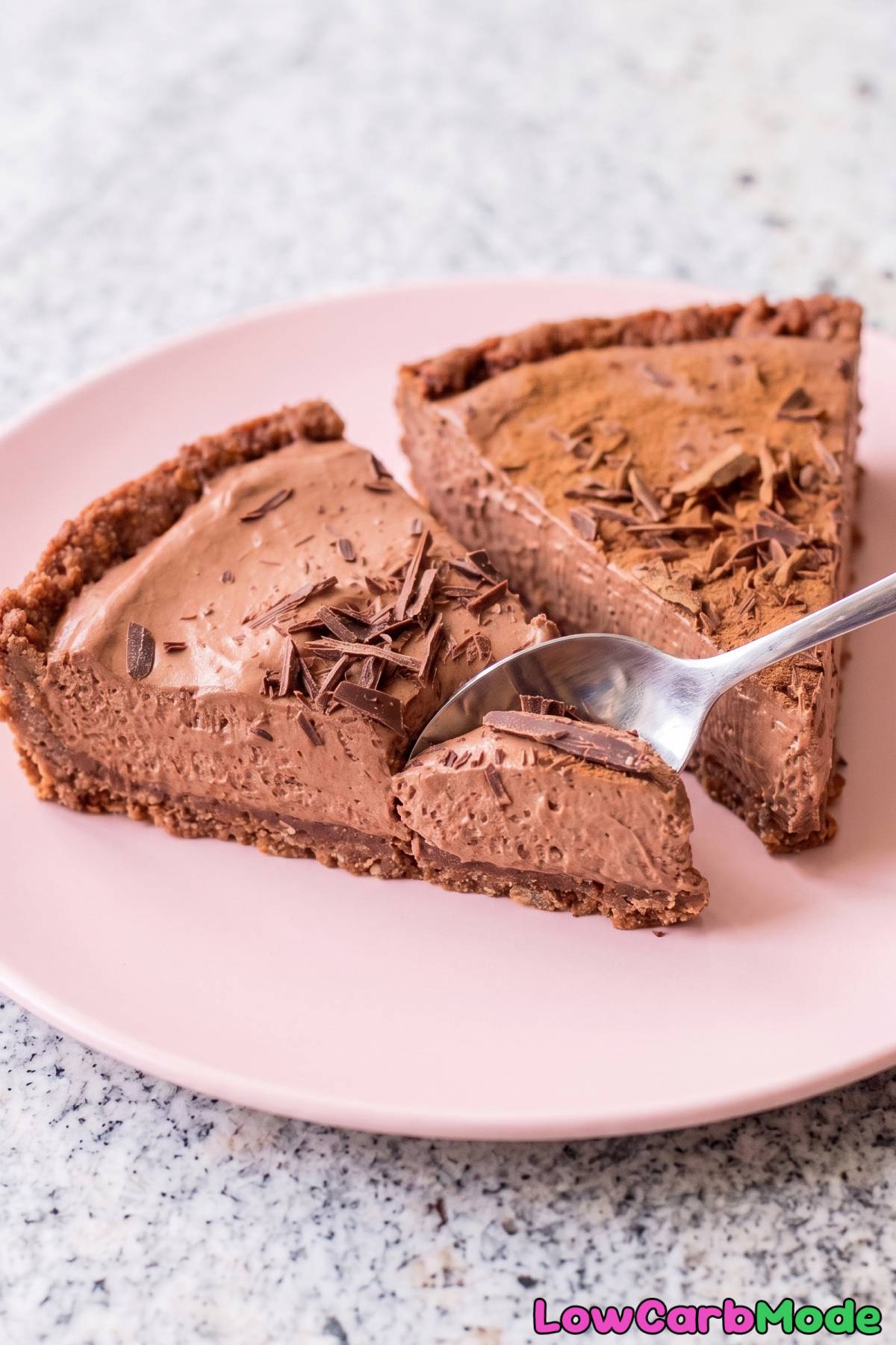 Creamy keto Mexican chocolate cheesecake