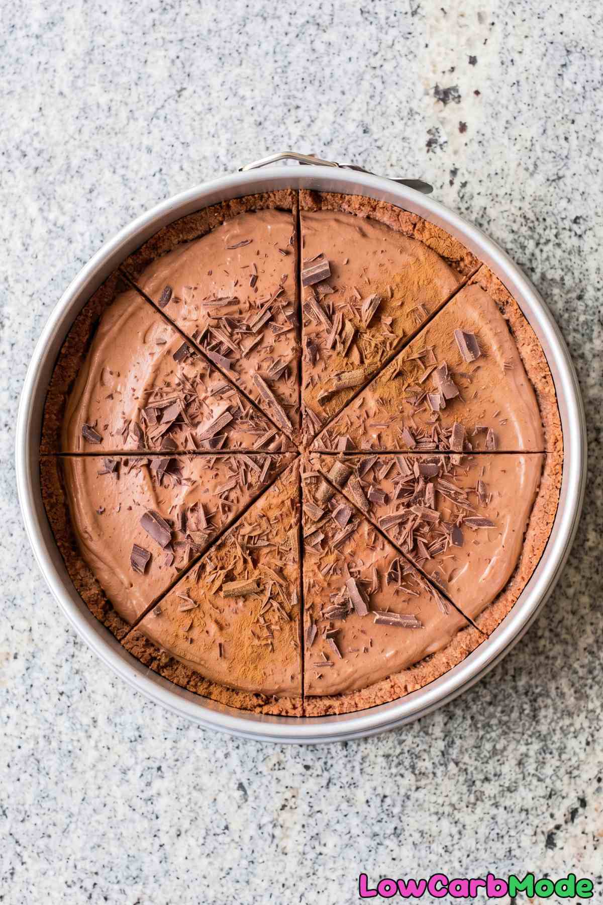 Decadent Mexican chocolate cheesecake