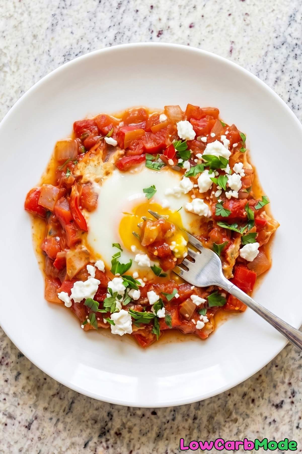 keto shakshuka in a skillet