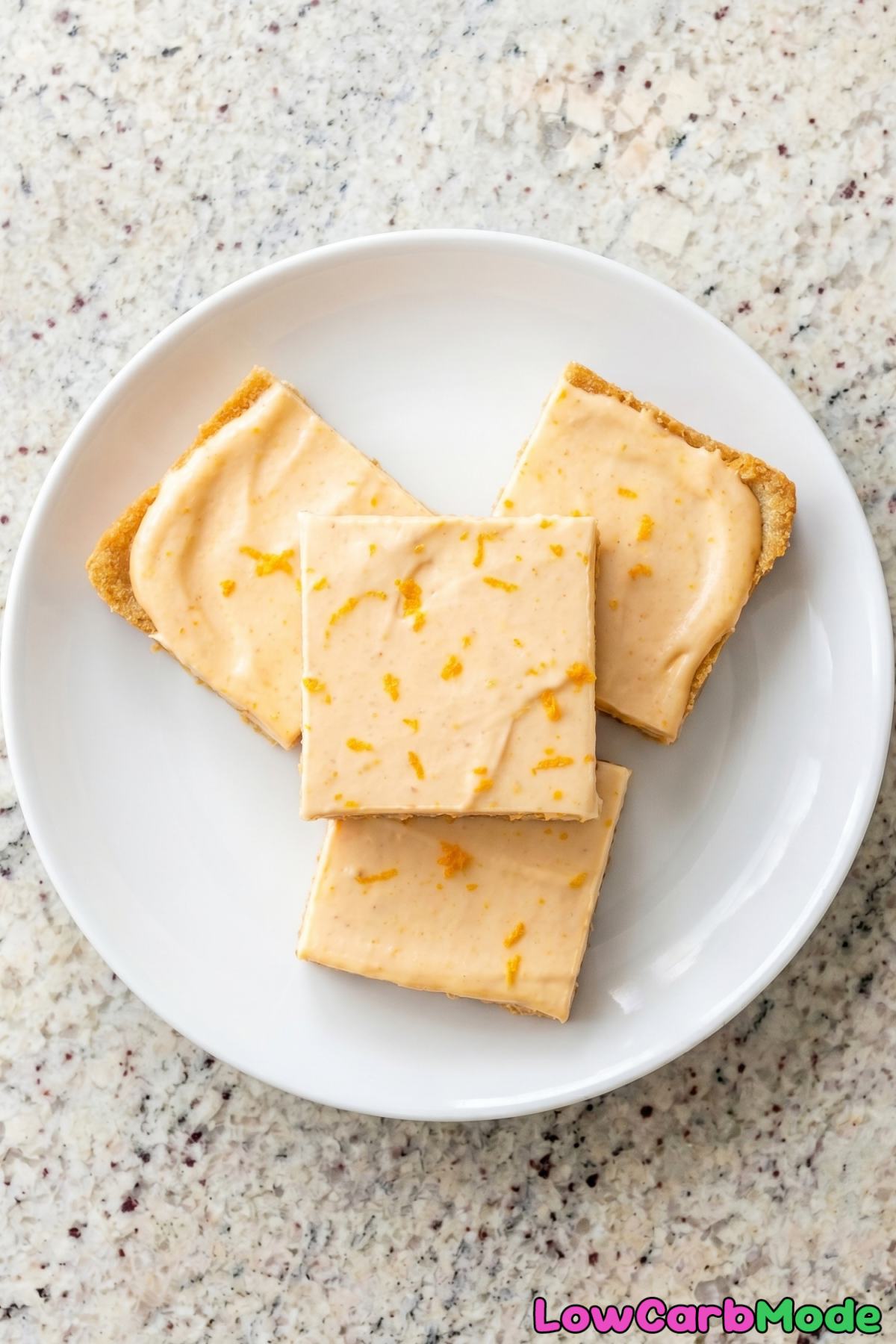 Frozen keto orange creamsicle bars sliced