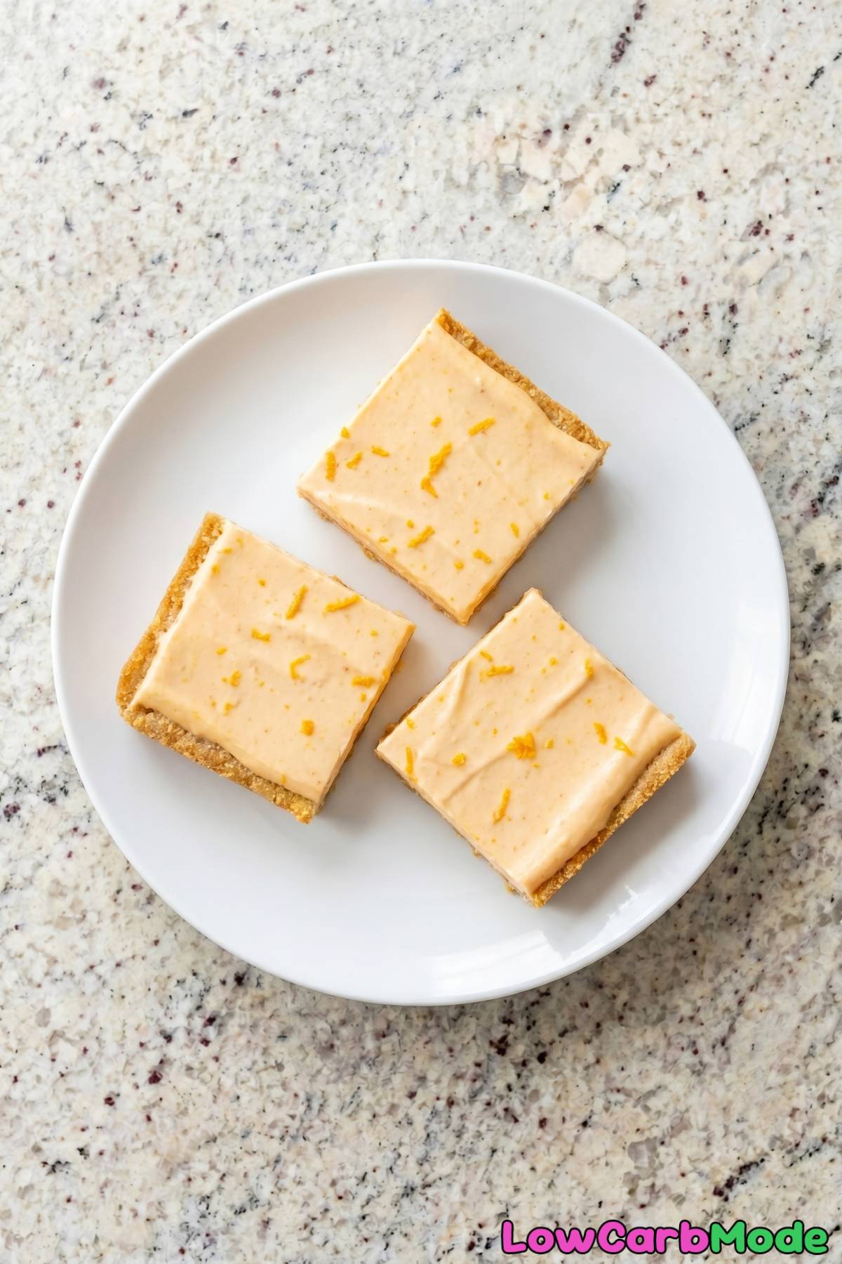 Zesty keto orange creamsicle bars chilled