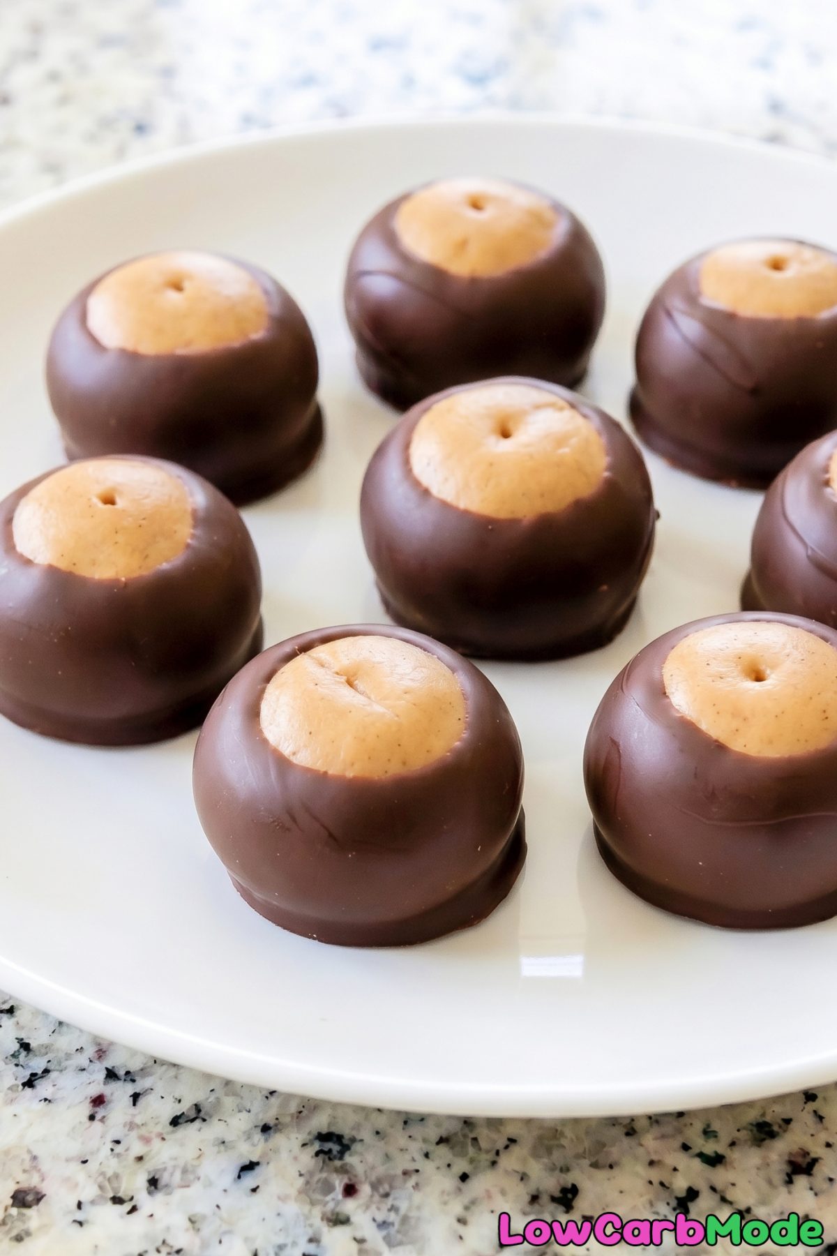 Perfect keto peanut butter buckeyes batch