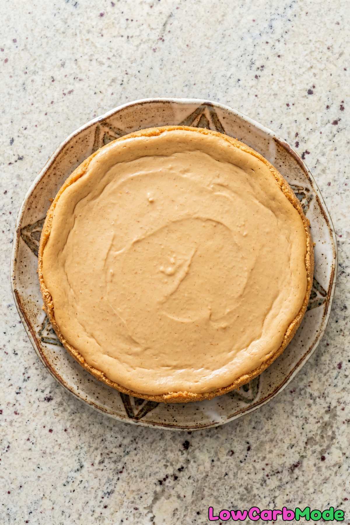 Velvety keto peanut butter cheesecake