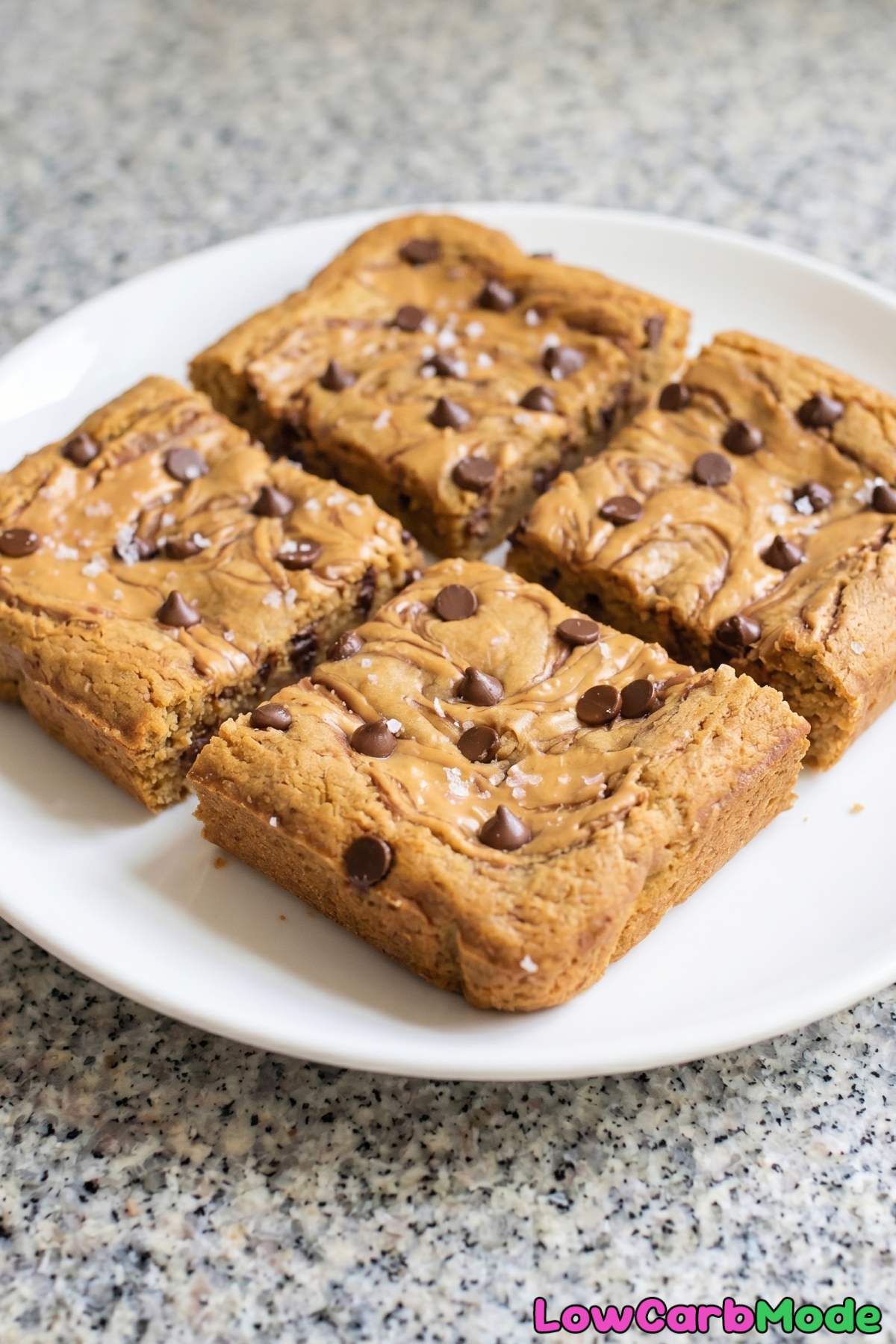 homemade keto peanut butter cup blondies