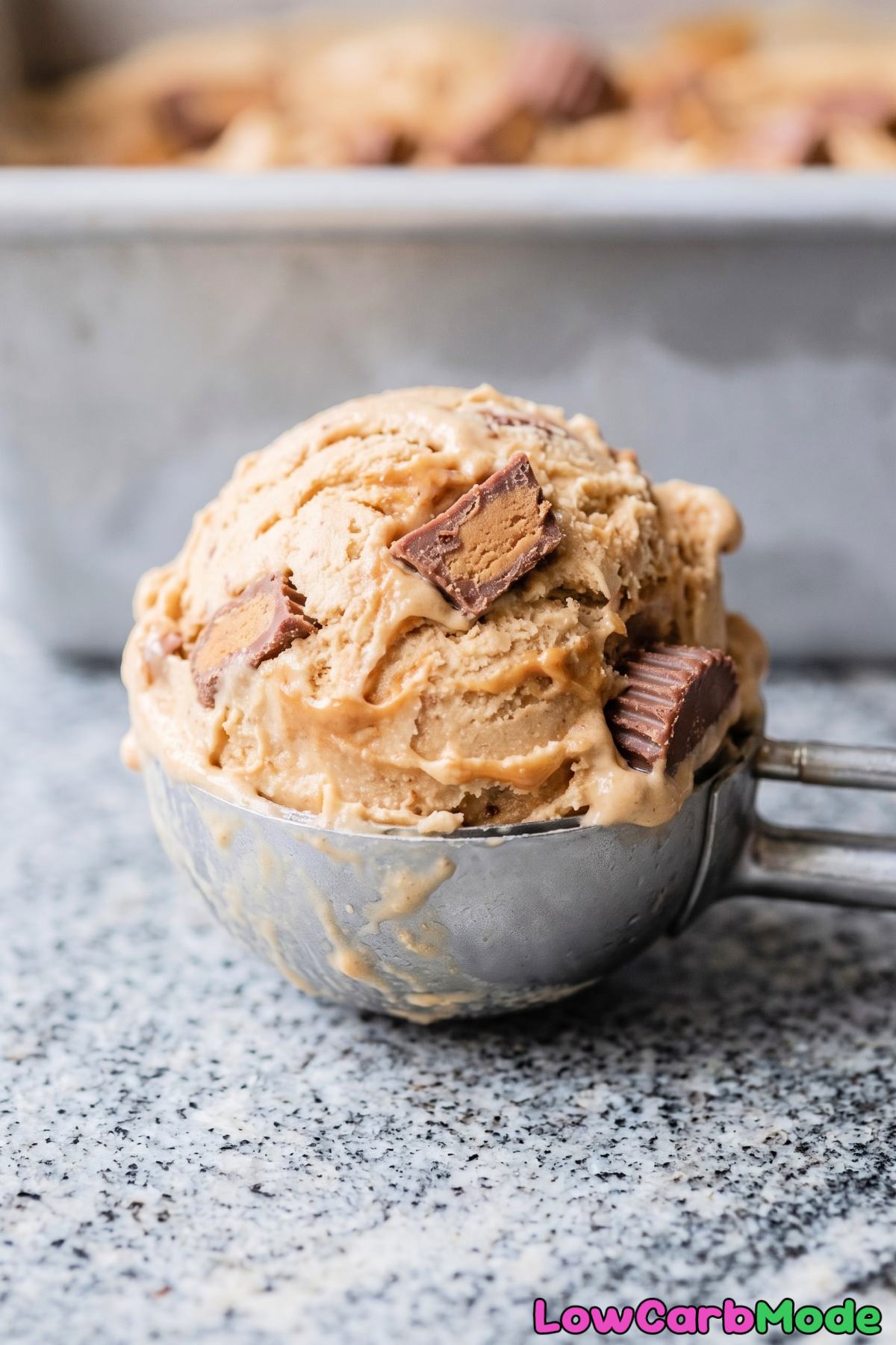 Fresh low carb peanut butter cup ice cream