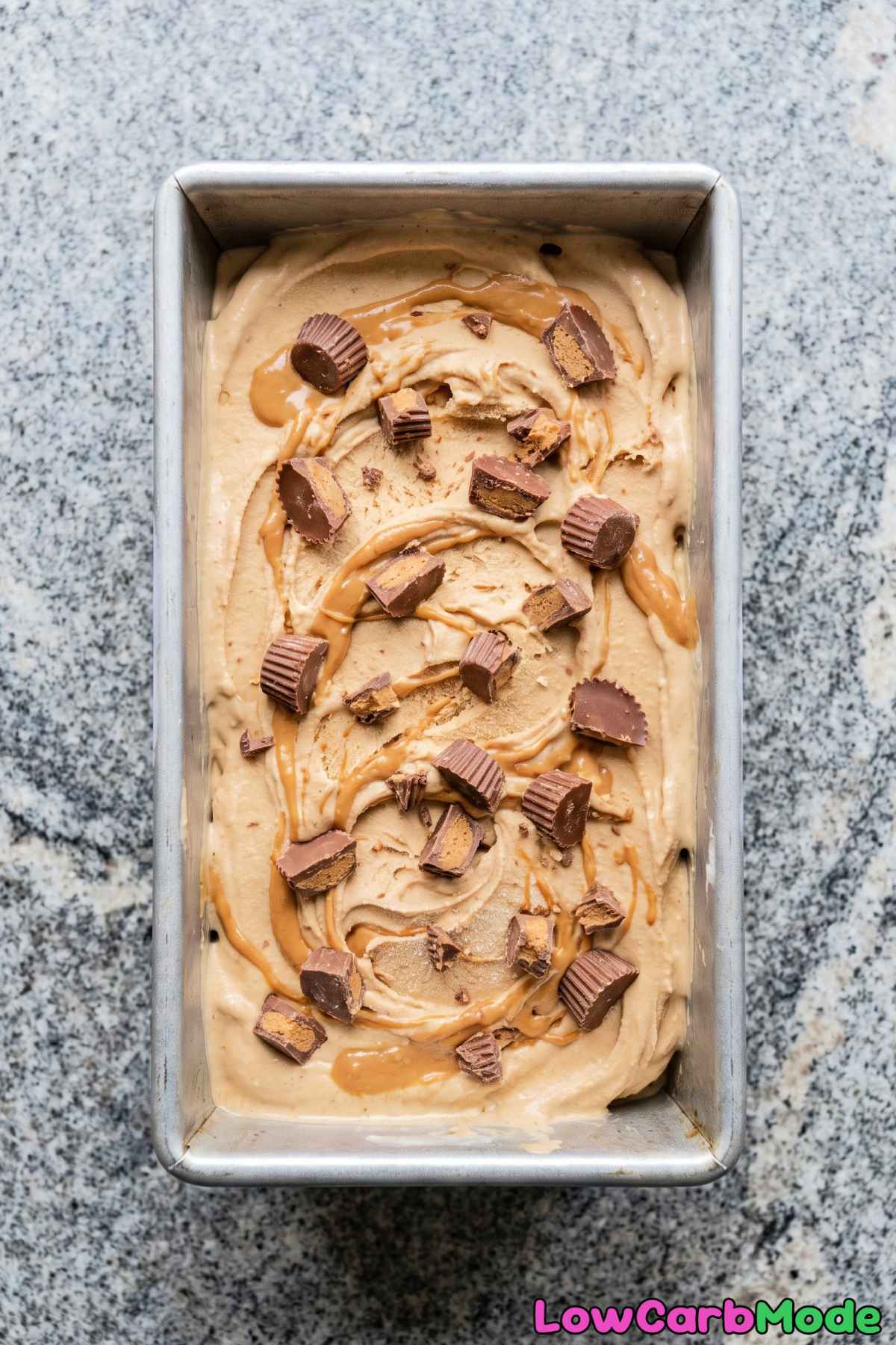 Nutty homemade keto peanut butter ice cream