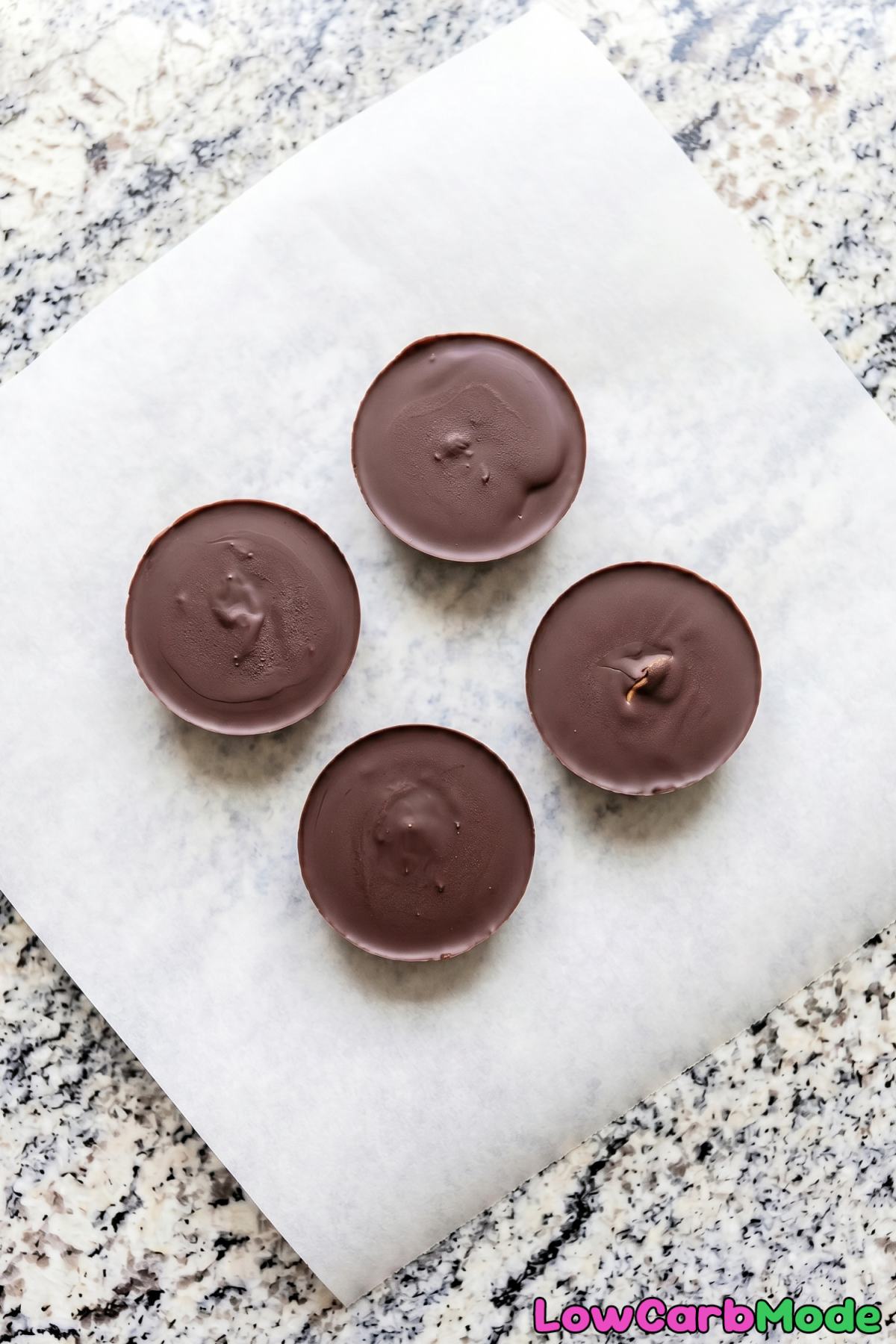 Smooth keto peanut butter cups unwrapped