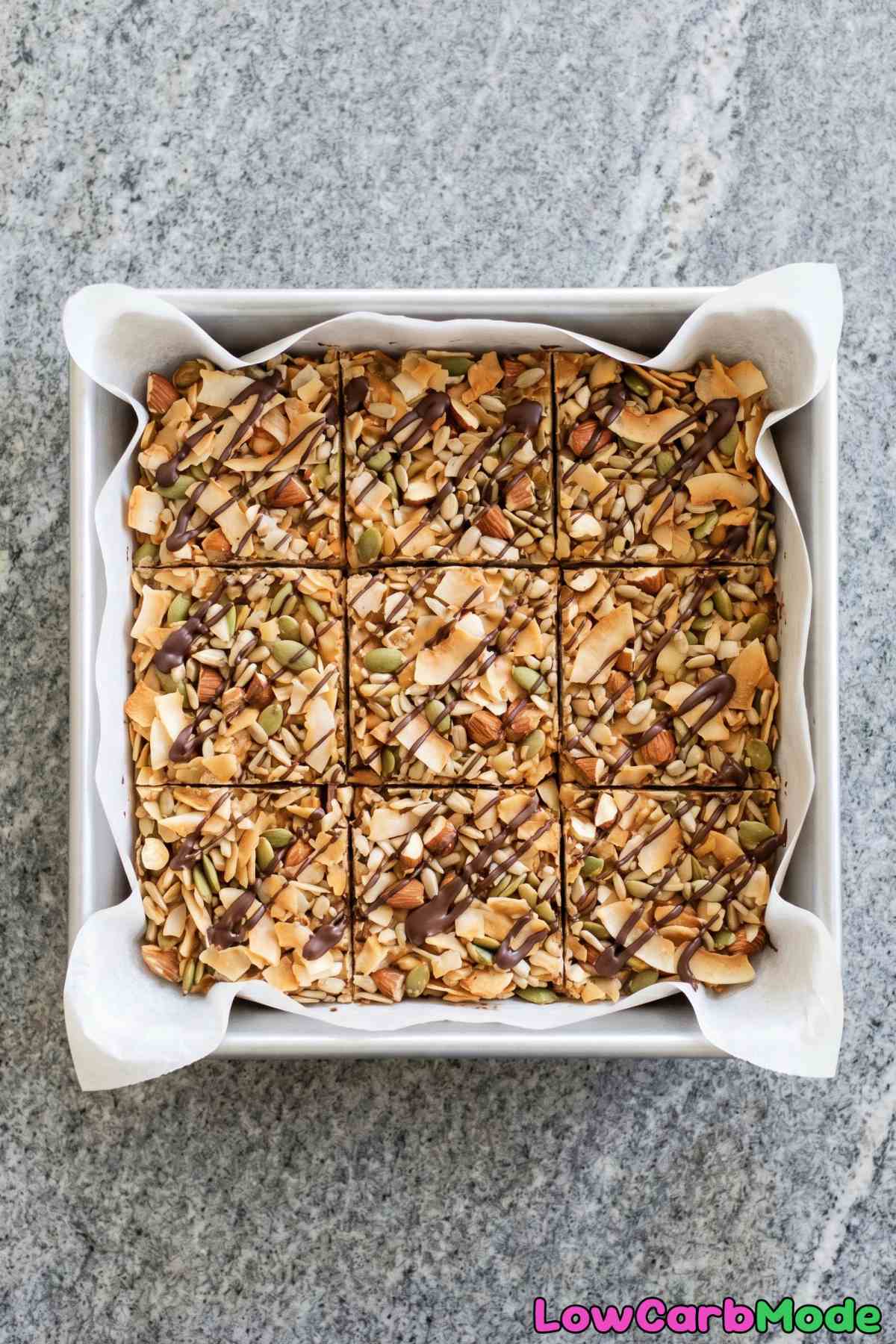 Homemade keto peanut butter granola bars