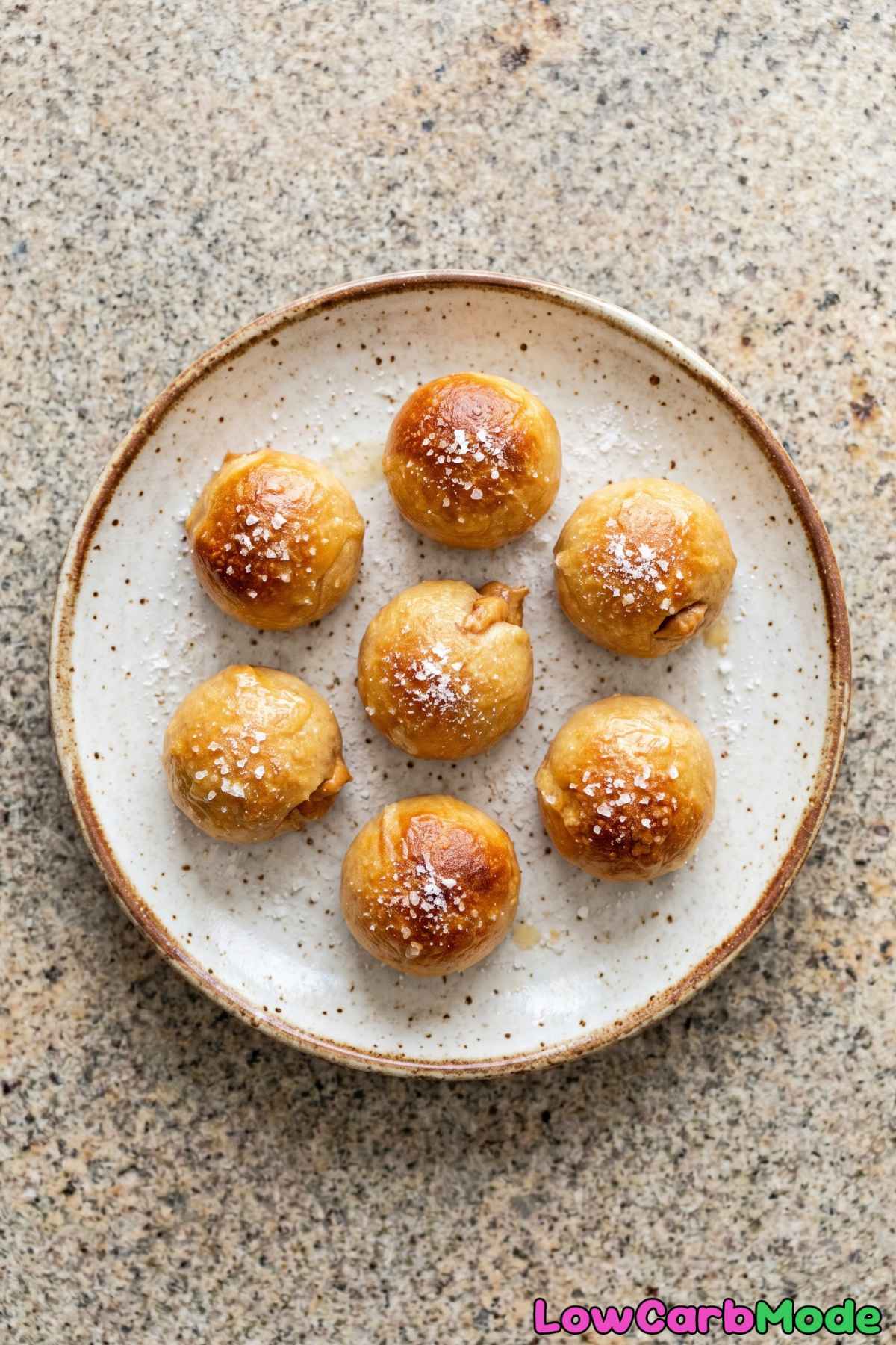 Homemade keto peanut butter pretzel bites
