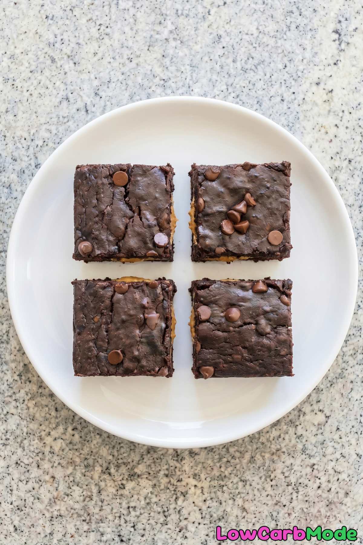 indulgent peanut butter keto brownies