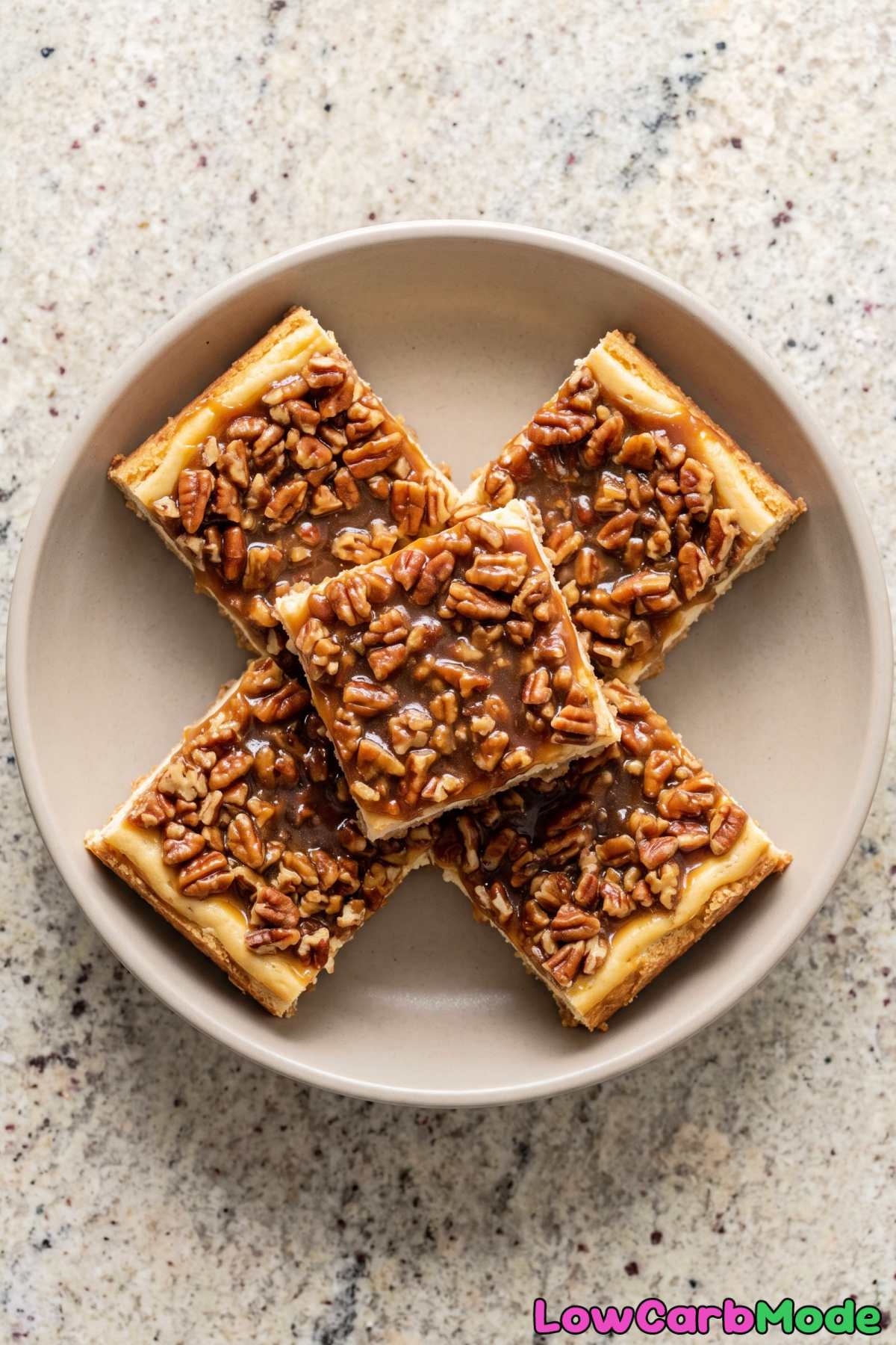 Rich keto pecan pie cheesecake bars