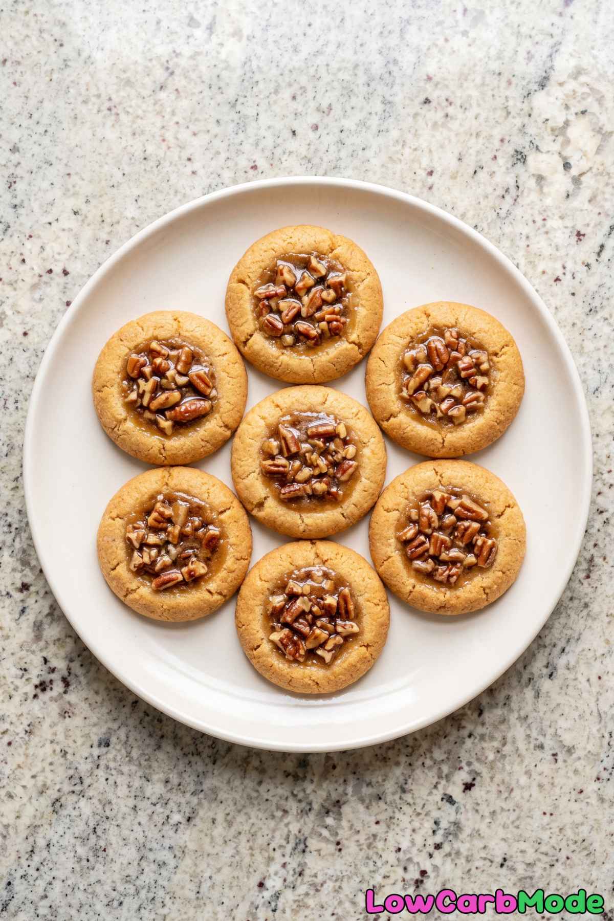 Keto pecan cookies close up