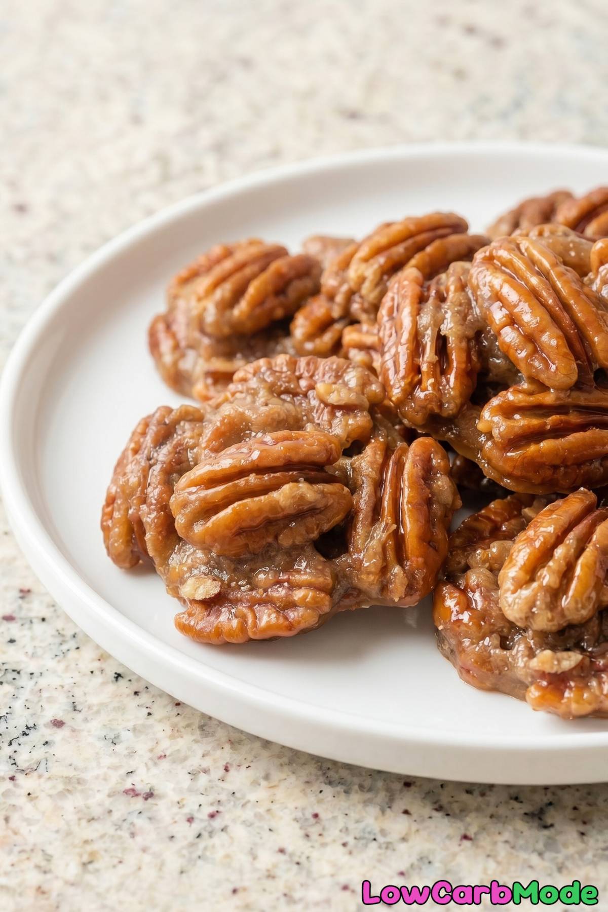 Rich sugar free pecan pralines