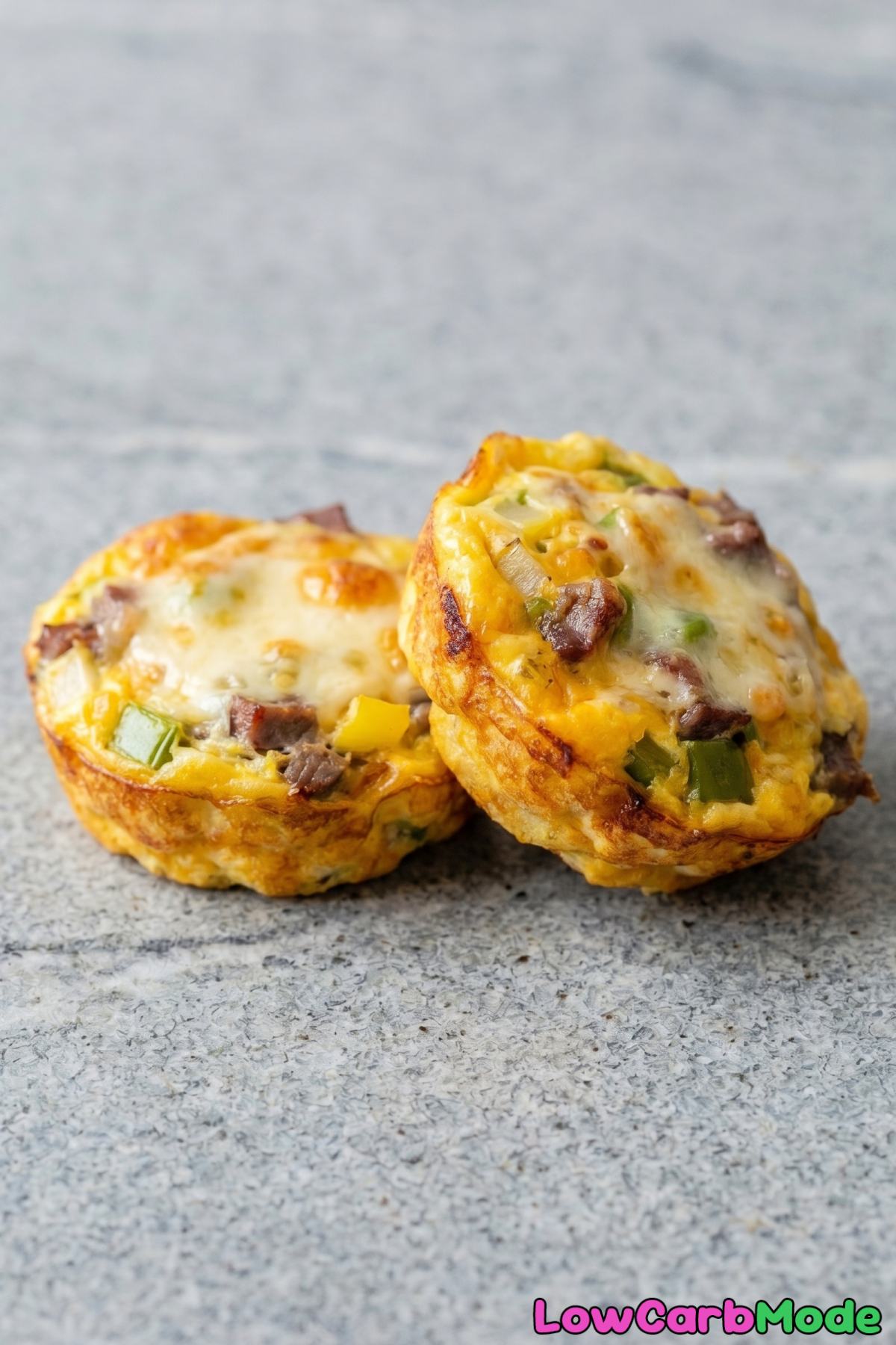 satisfying keto cheesesteak egg bites