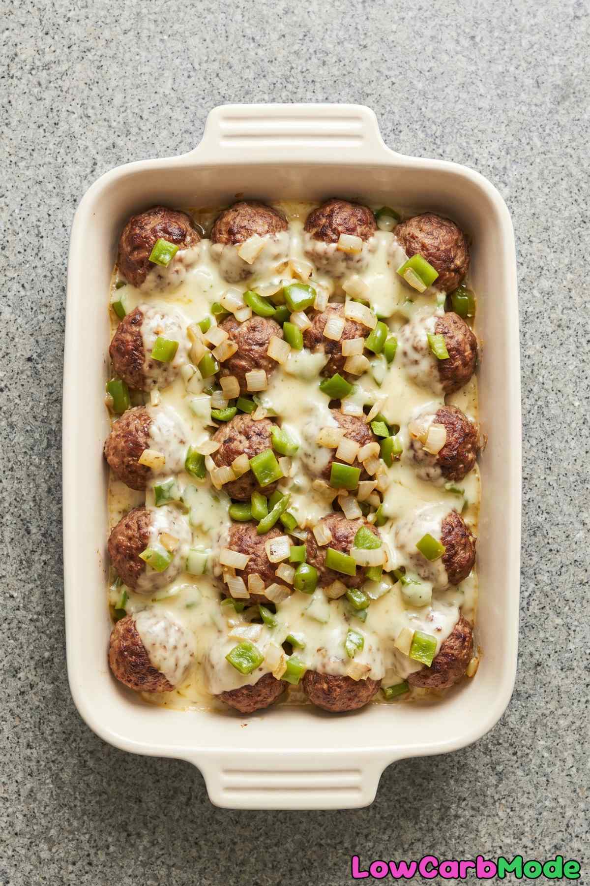 comforting philly cheesesteak keto meatballs