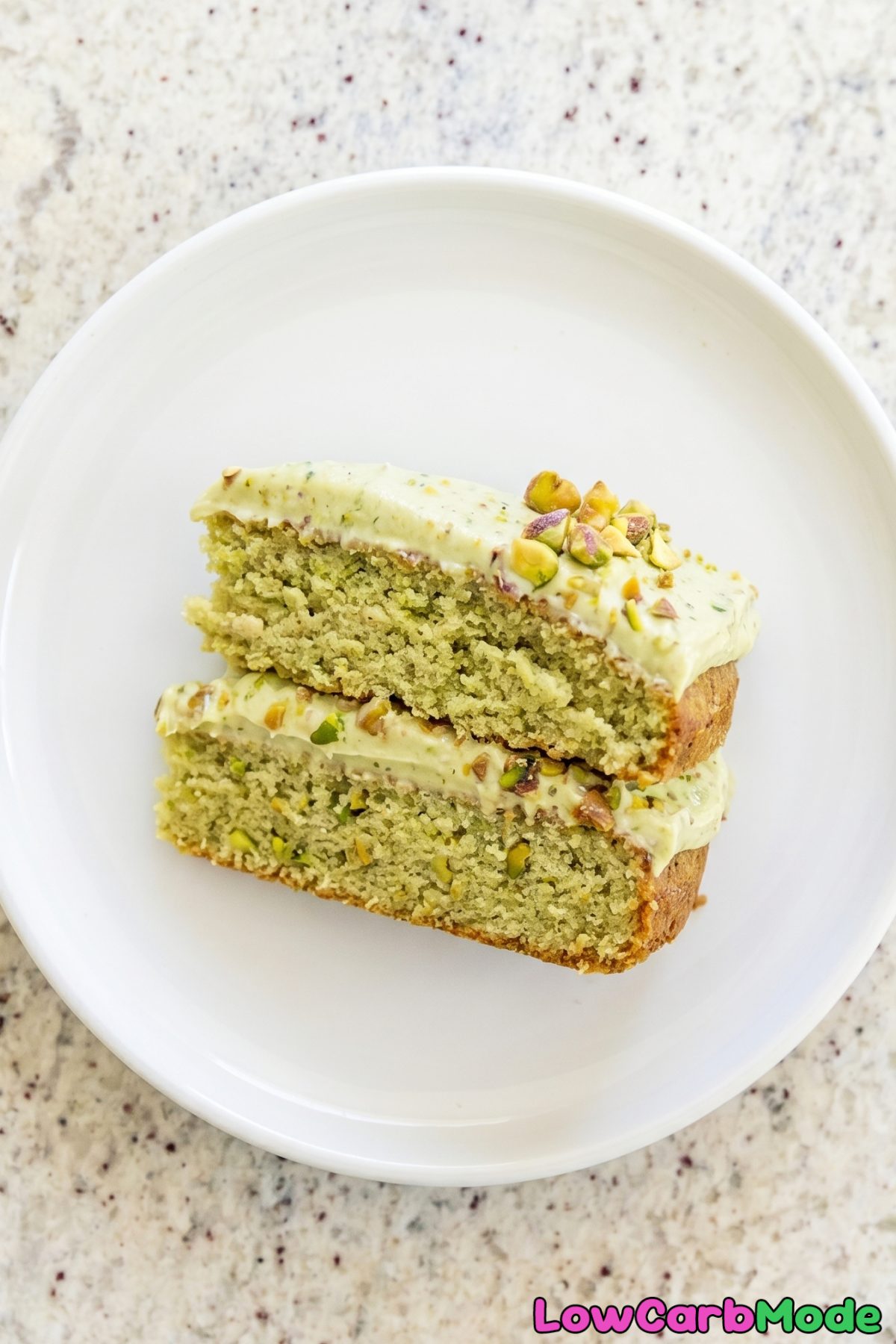 Gorgeous keto pistachio cream cake