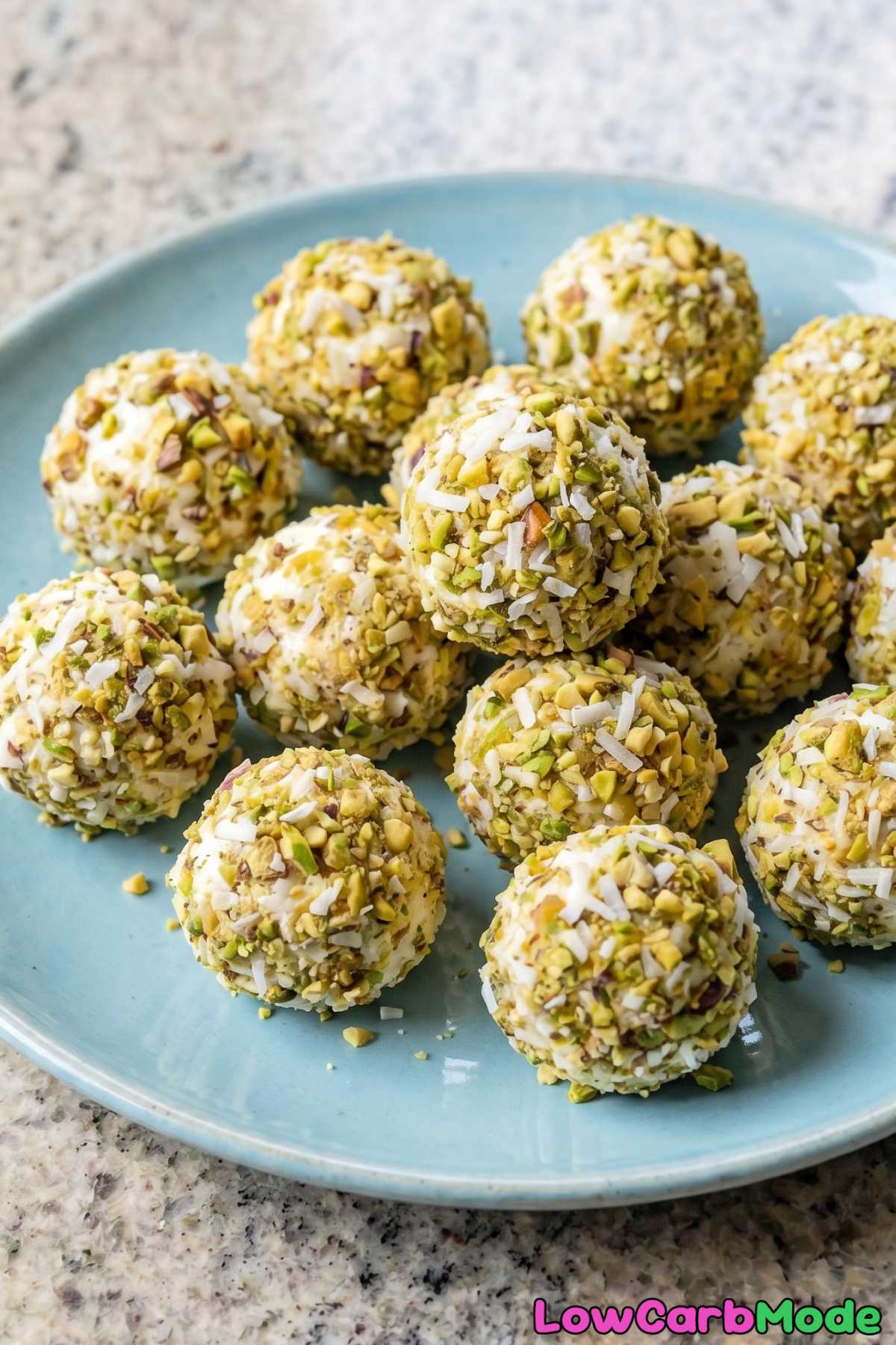 Rich pistachio cream truffles low carb