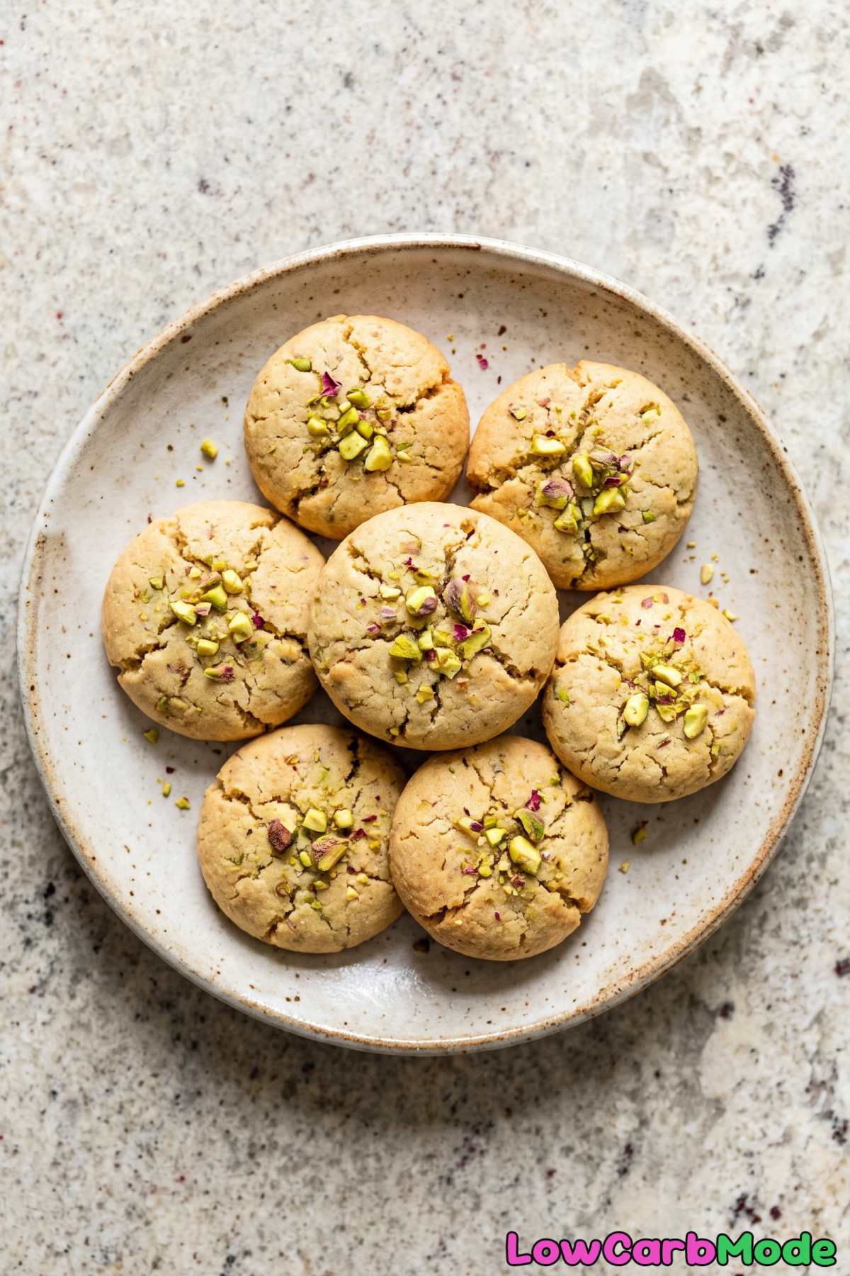 Homemade keto rose cookies
