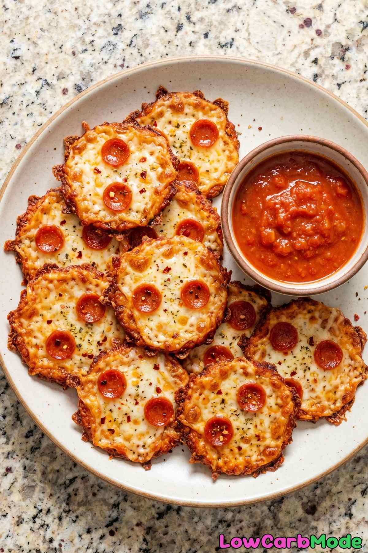 Irresistible keto pizza chips snack
