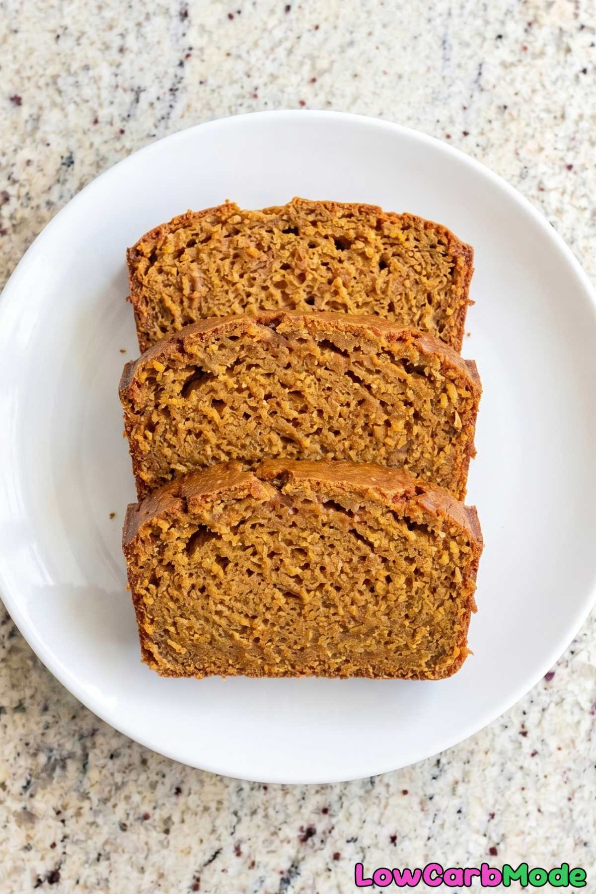 Comforting keto pumpkin bread loaf sliced