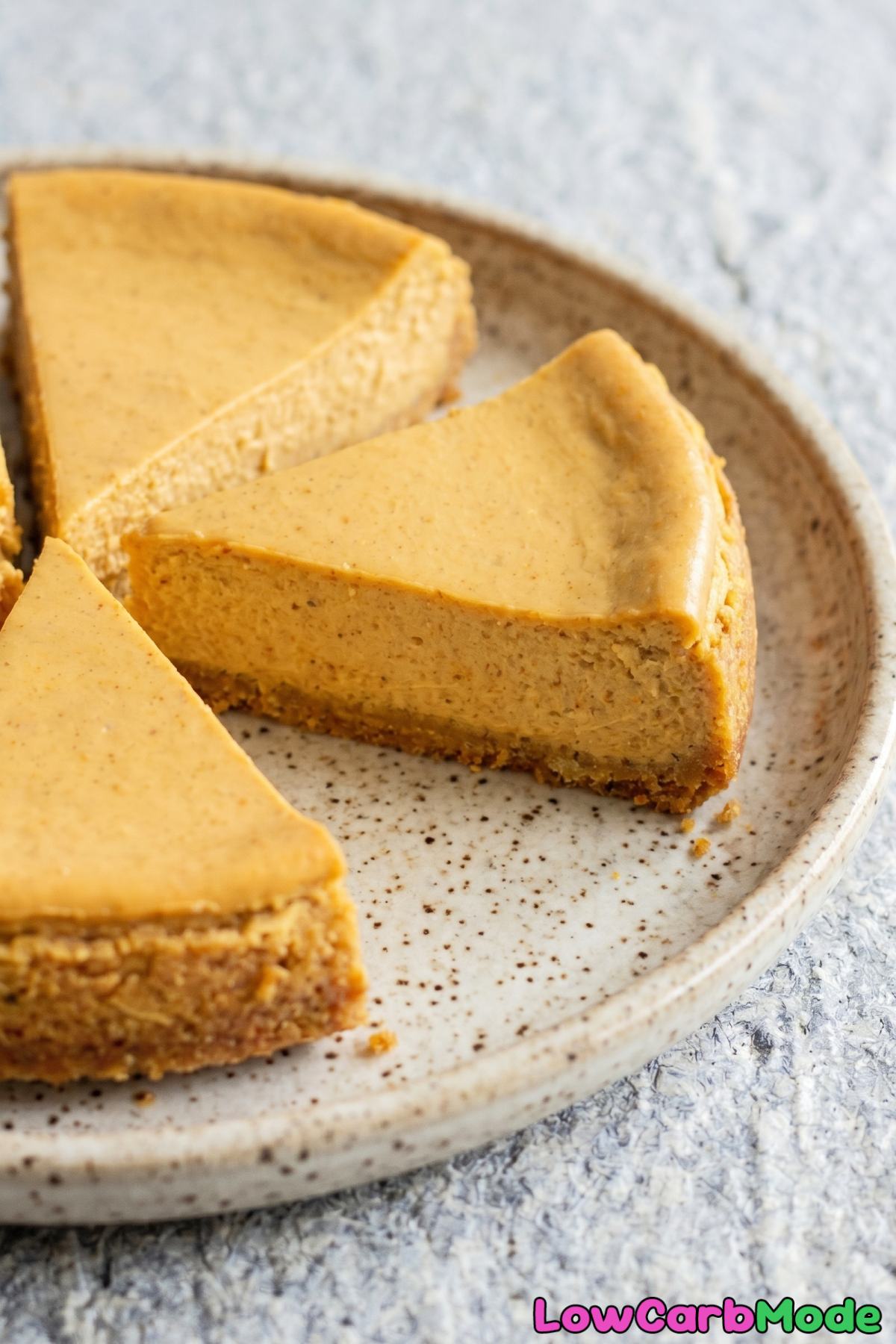 Irresistible keto pumpkin cheesecake wedge