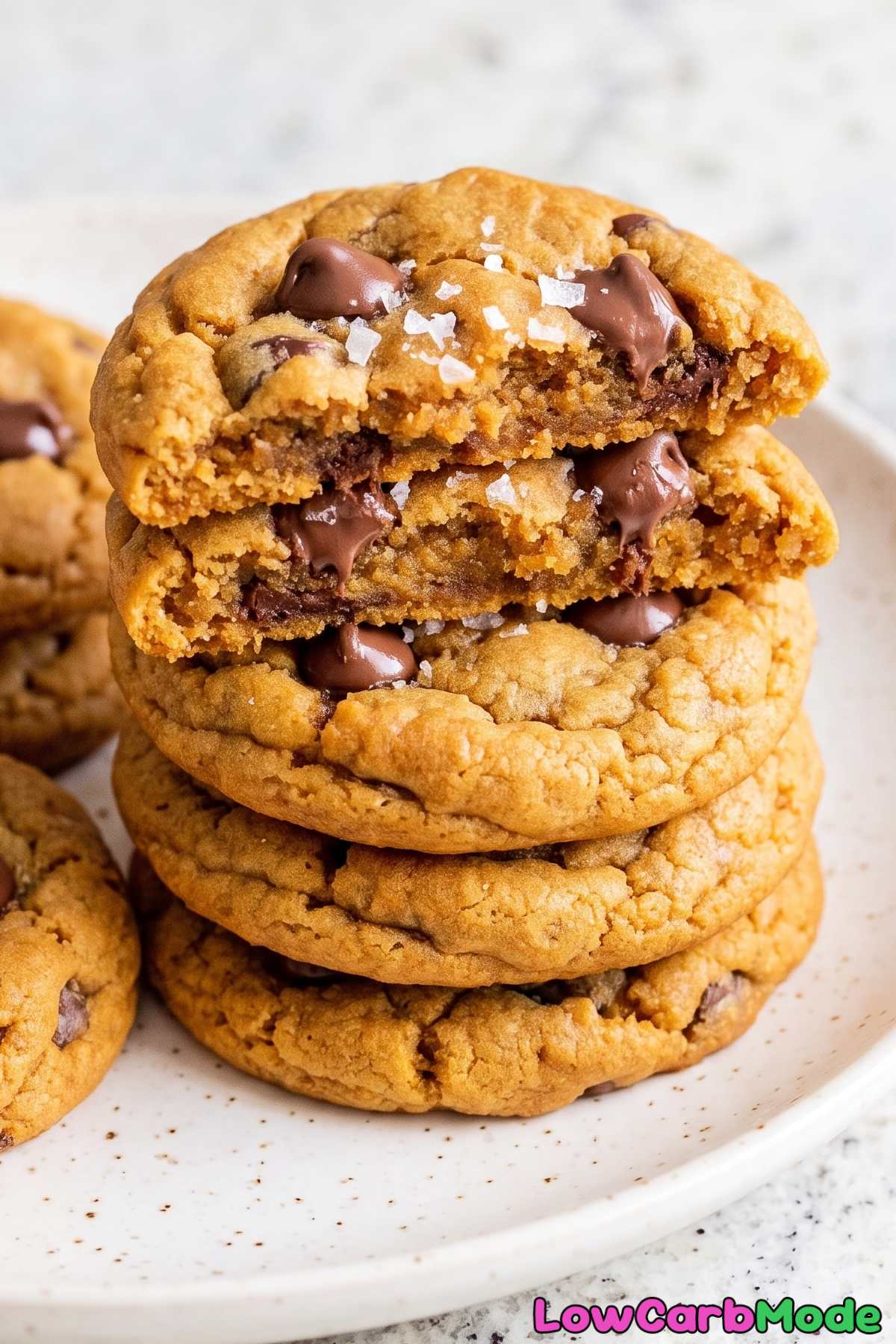 Warm keto pumpkin cookies with chocolate chips