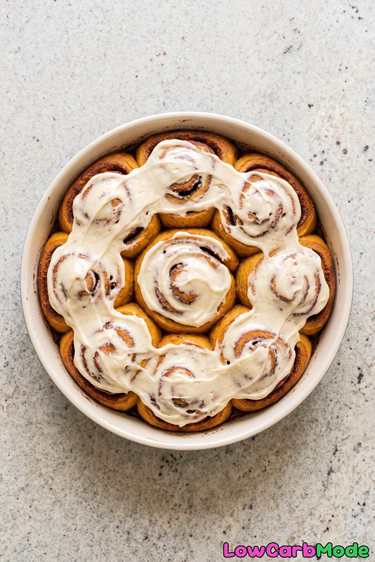 warm keto pumpkin spice rolls in a pan