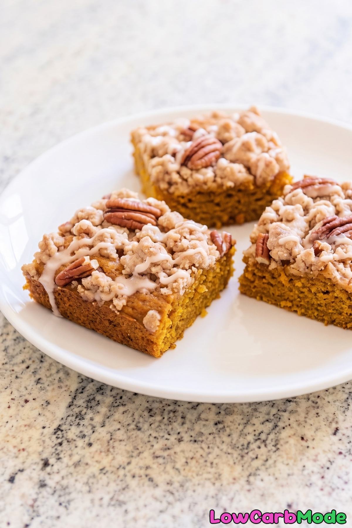 Fresh baked keto pumpkin coffee cake