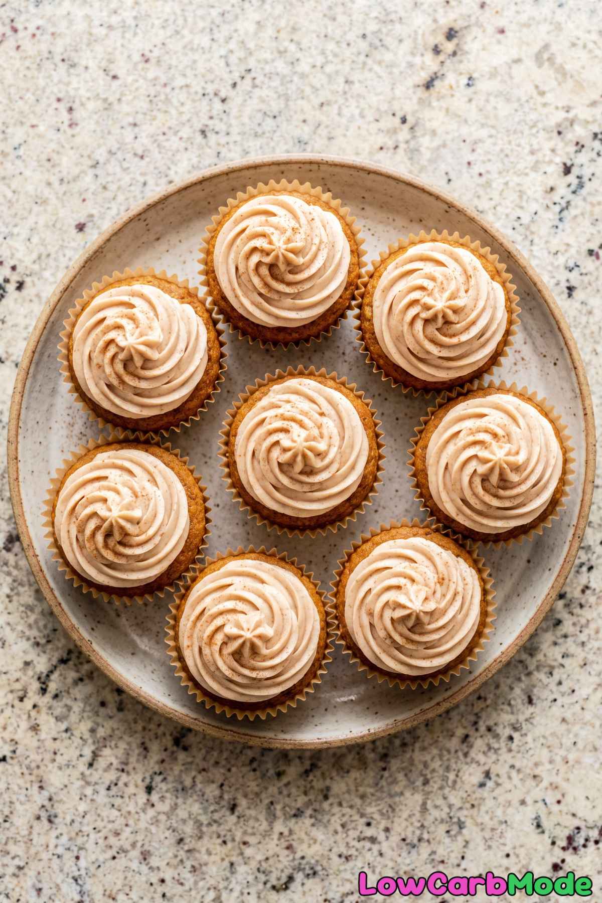 Homemade low carb pumpkin spice cupcakes