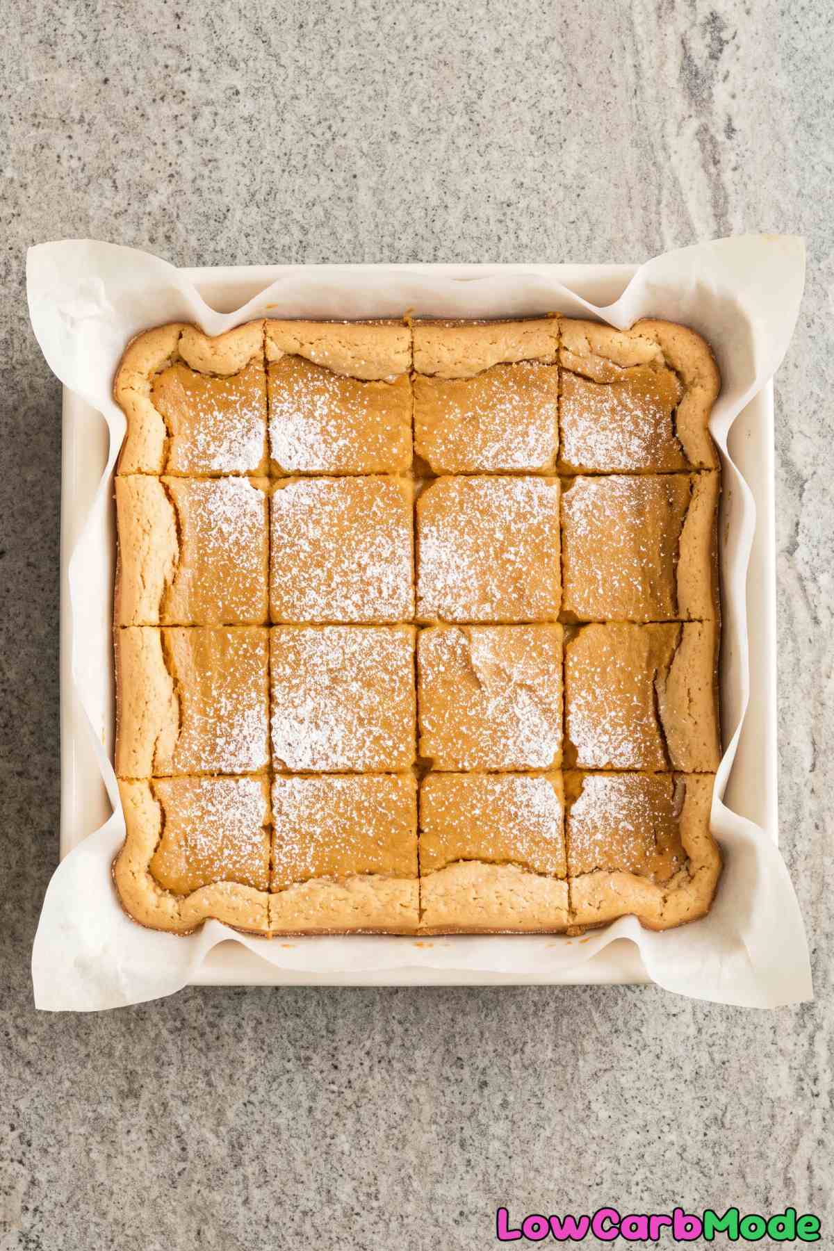 Sweet sugar free pumpkin gooey butter cake