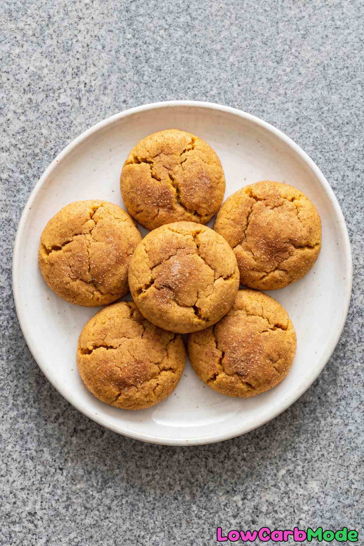 Keto pumpkin snickerdoodles plate