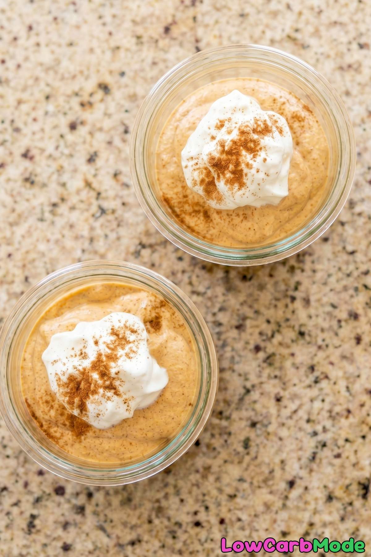 Smooth keto pumpkin spice latte mousse