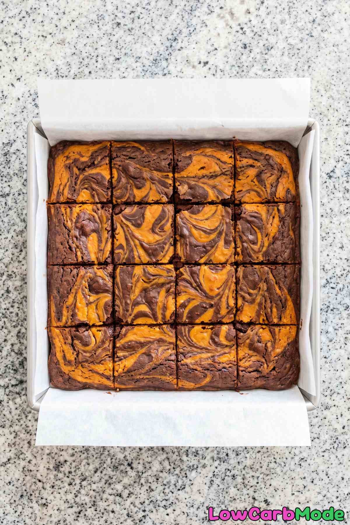 Fudgy keto pumpkin brownies