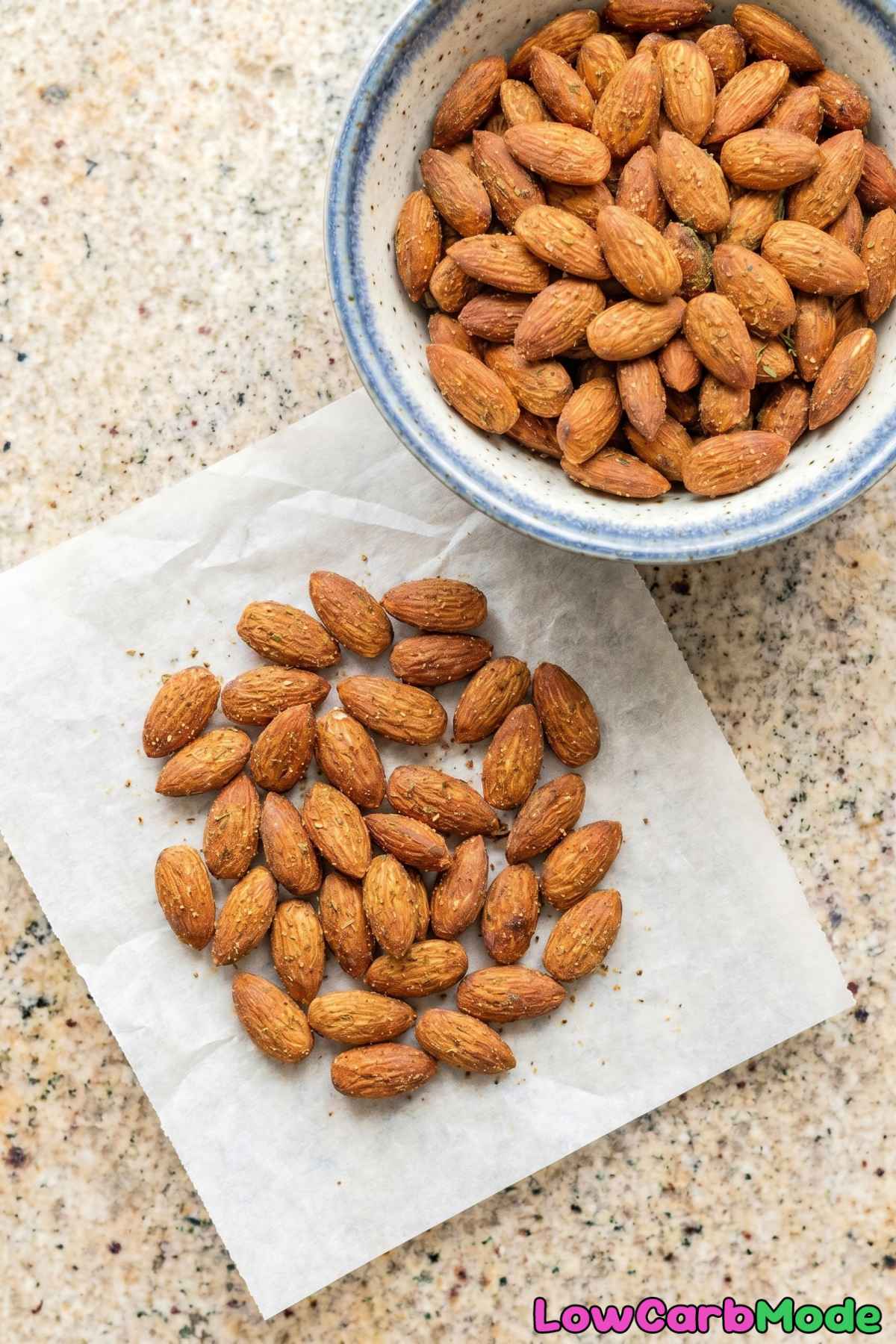 Wholesome keto ranch roasted almonds serving