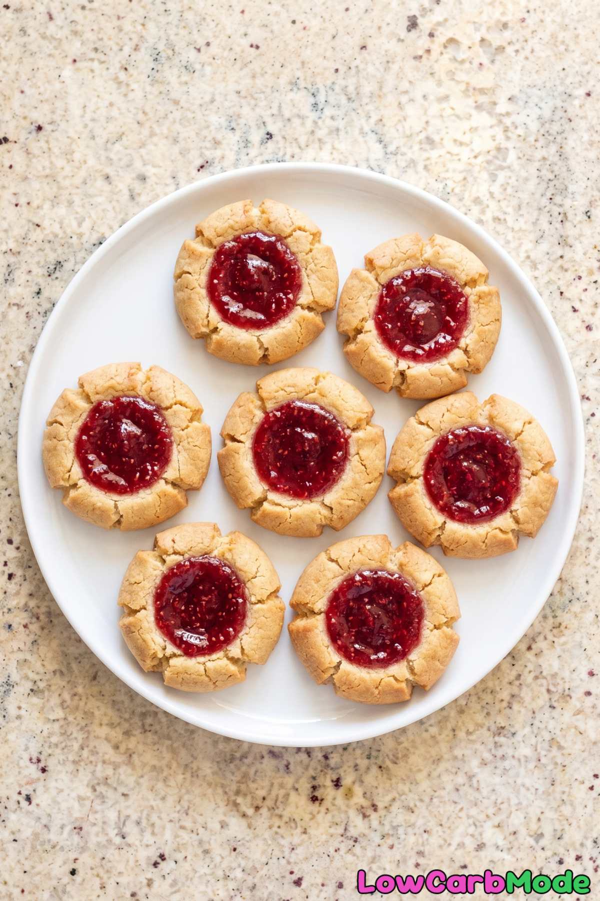Easy keto raspberry almond cookies